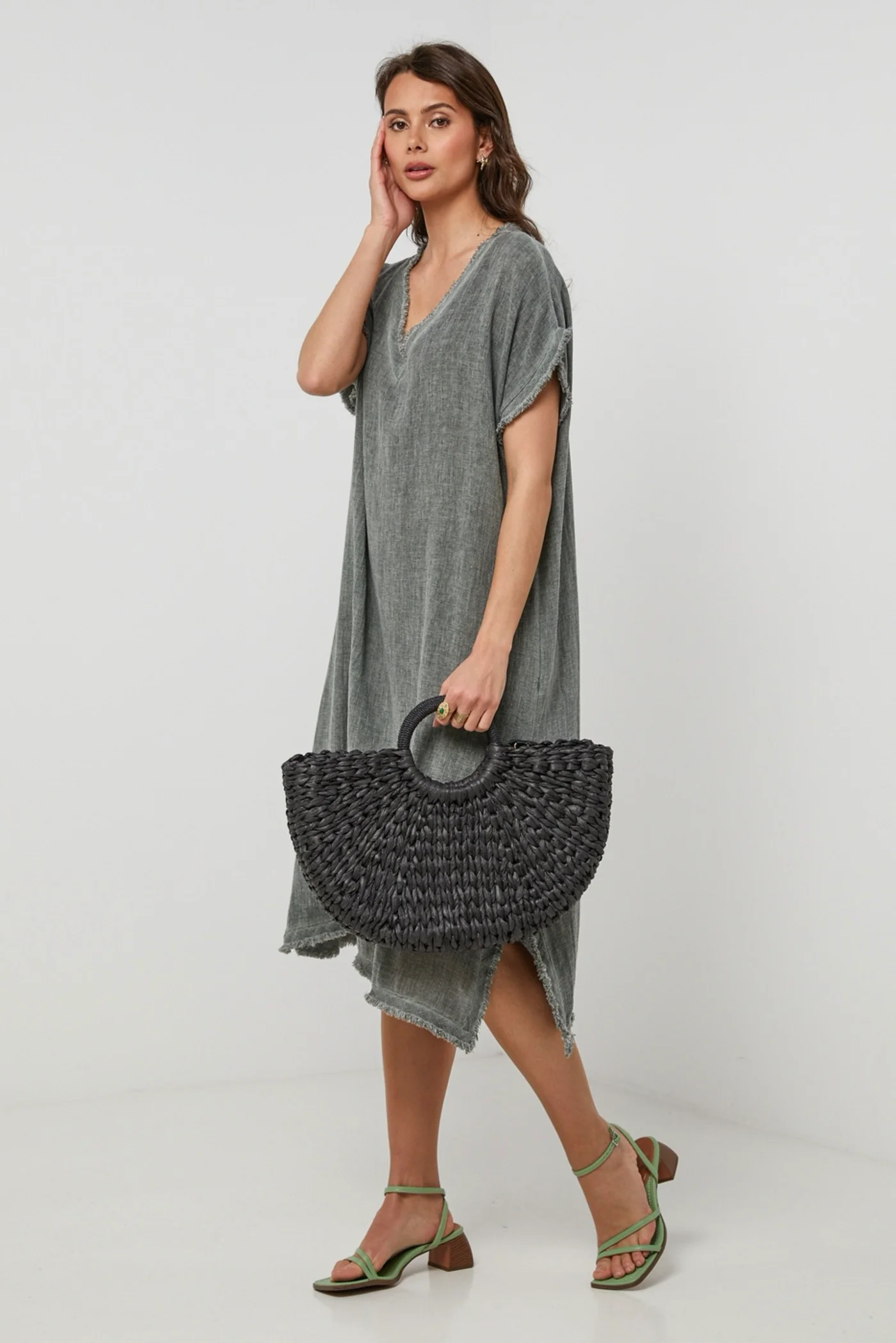 Robe - Kaki - Femme - Image 3
