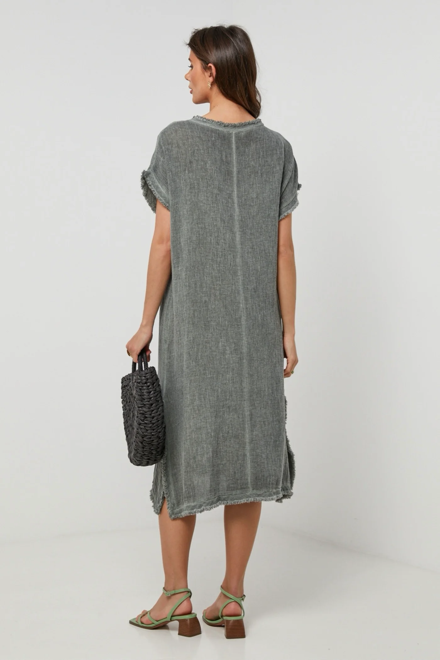 Robe - Kaki - Femme - Image 4