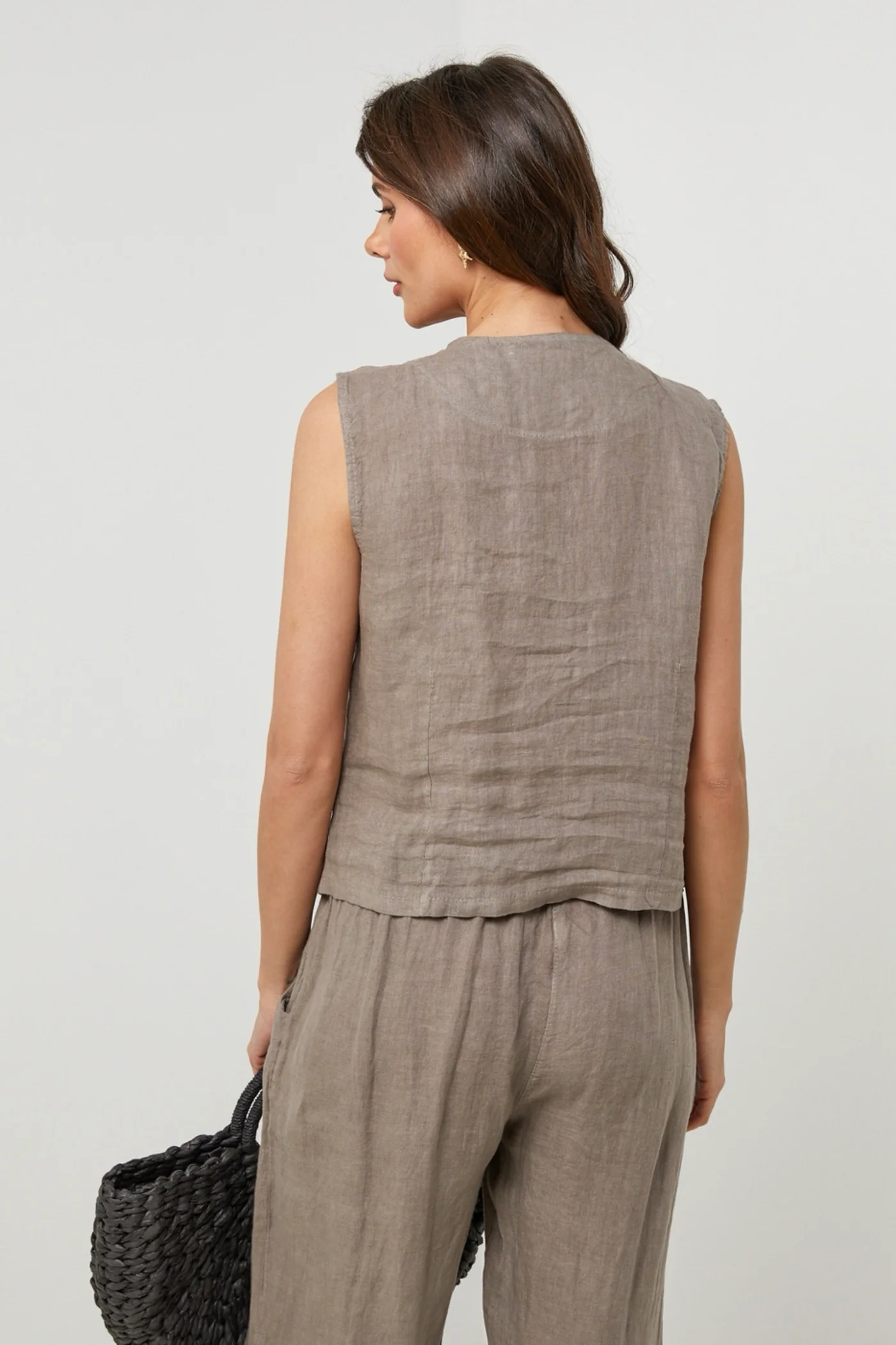 Gilet - Taupe - Femme - Image 4