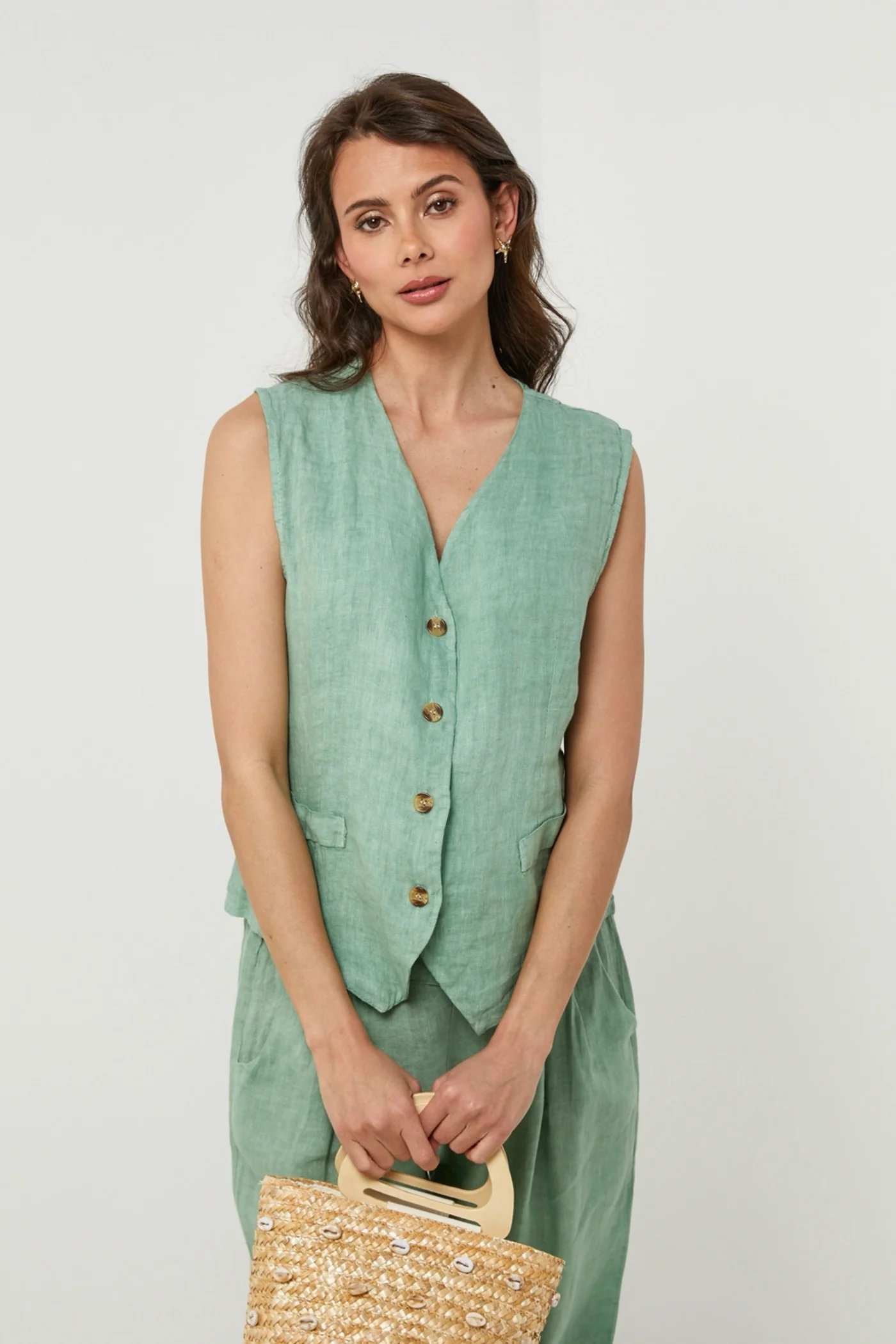 Gilet - Vert - Femme - Image 4