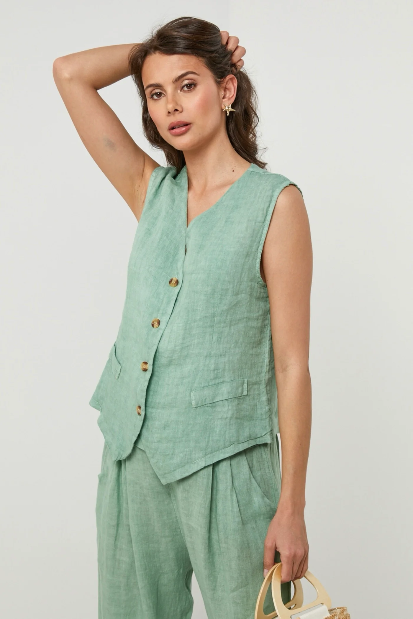 Gilet - Vert - Femme - Image 5