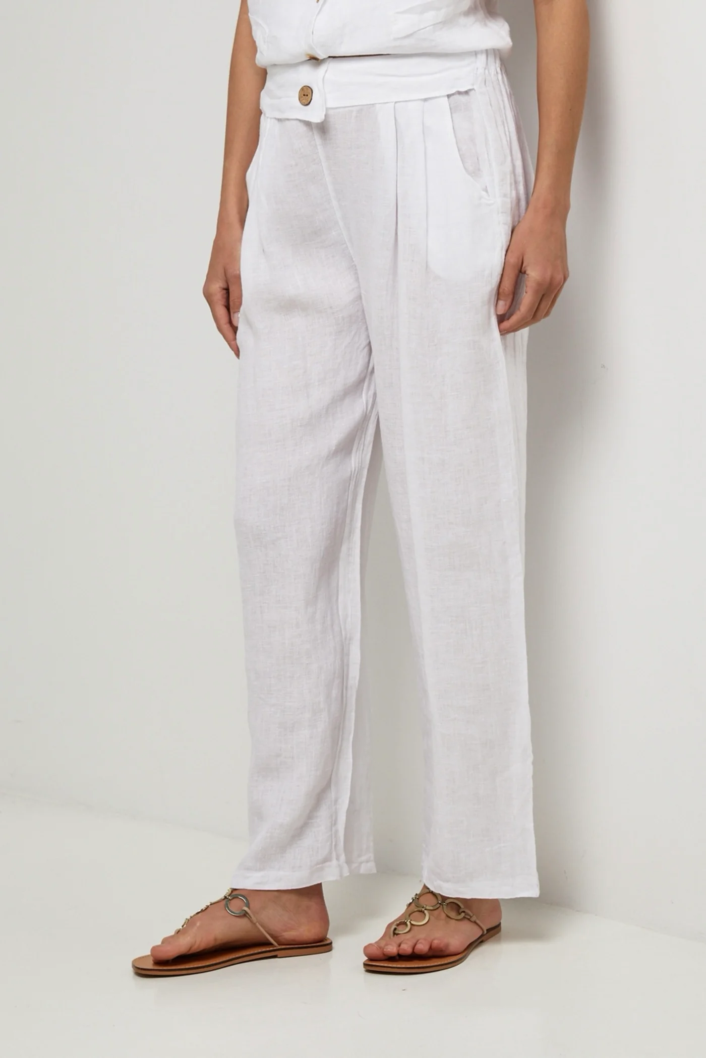 Pantalon - Blanc - Femme - Image 4