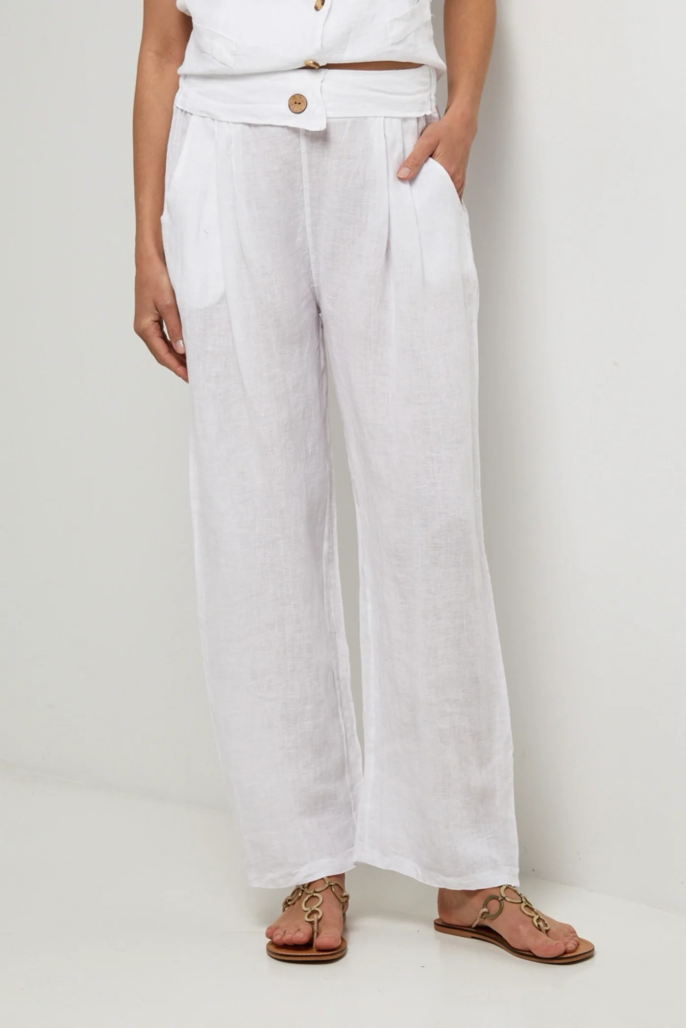 Pantalon - Blanc - Femme - Image 5
