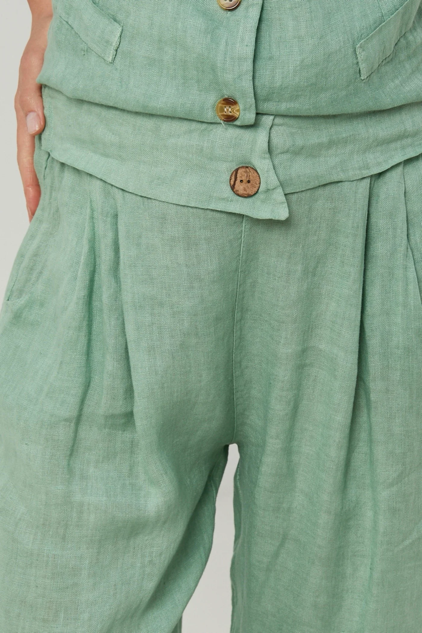 Pantalon - Vert - Femme - Image 2