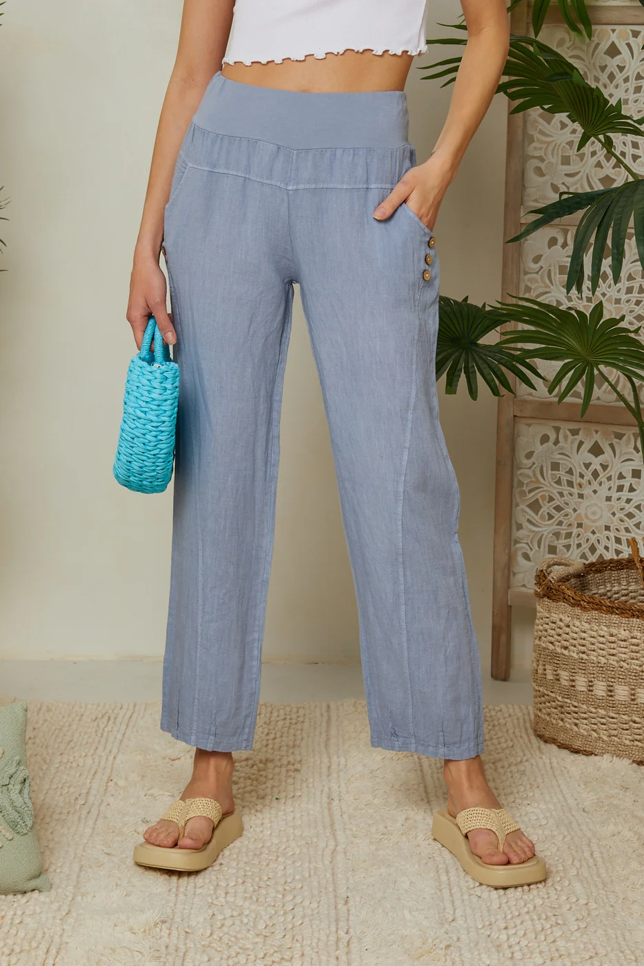 Pantalon - Indigo - Femme - Image 5