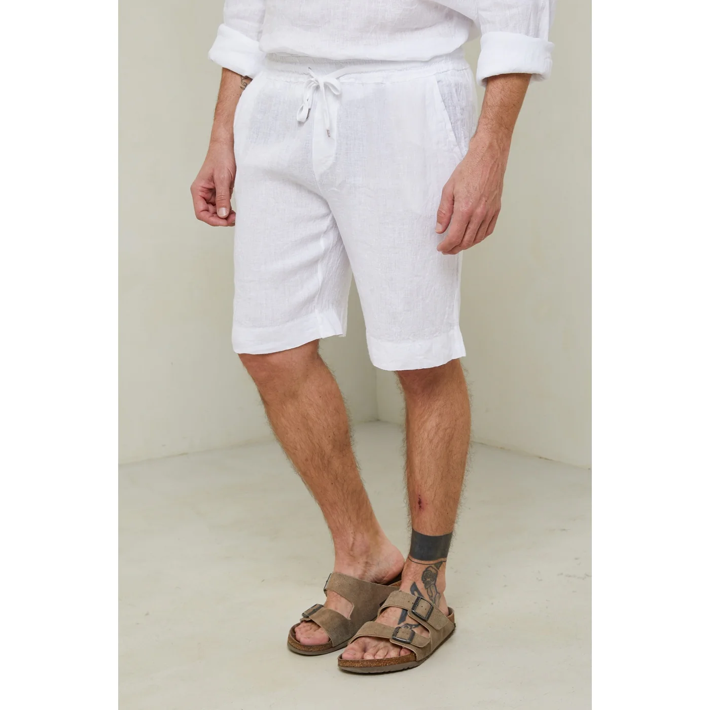 Short - Blanc - Homme - Image 4