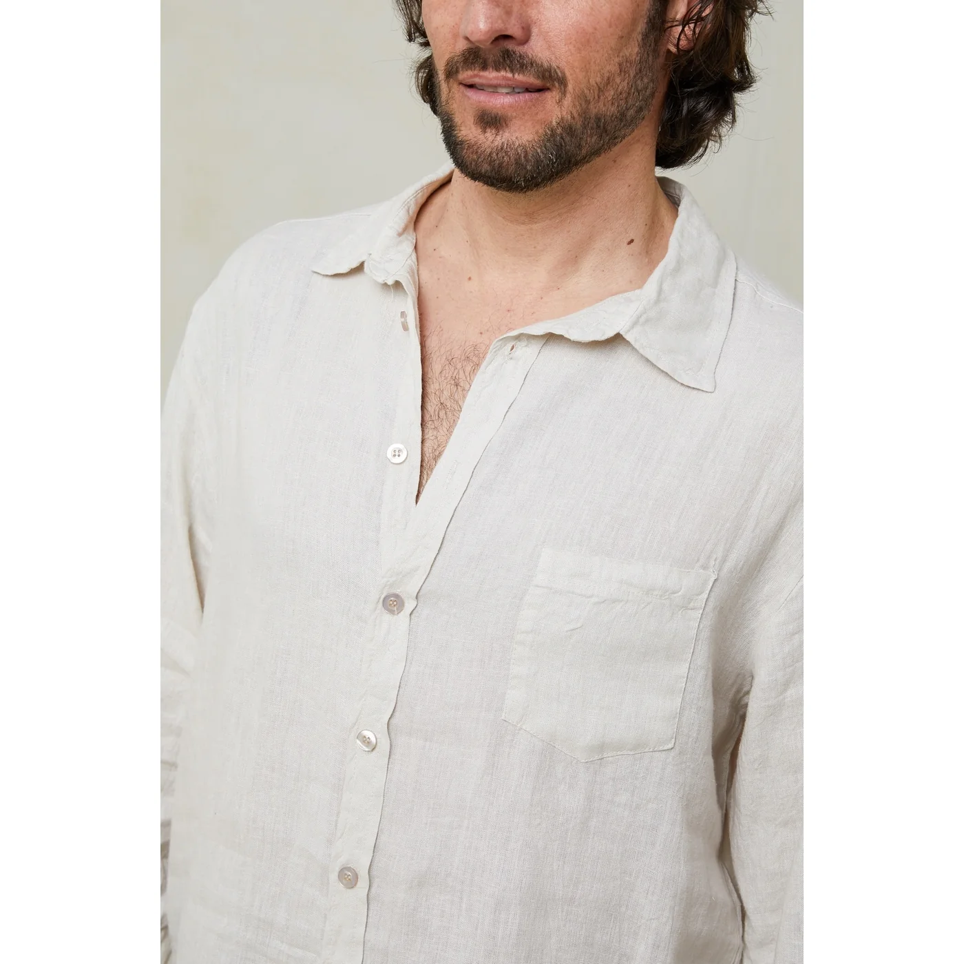 Chemise - Beige - Homme - Image 2