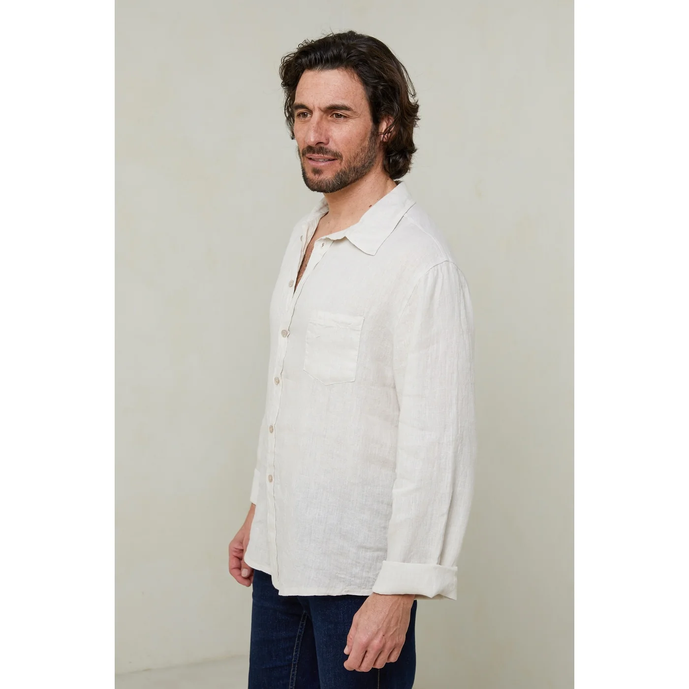 Chemise - Beige - Homme - Image 4