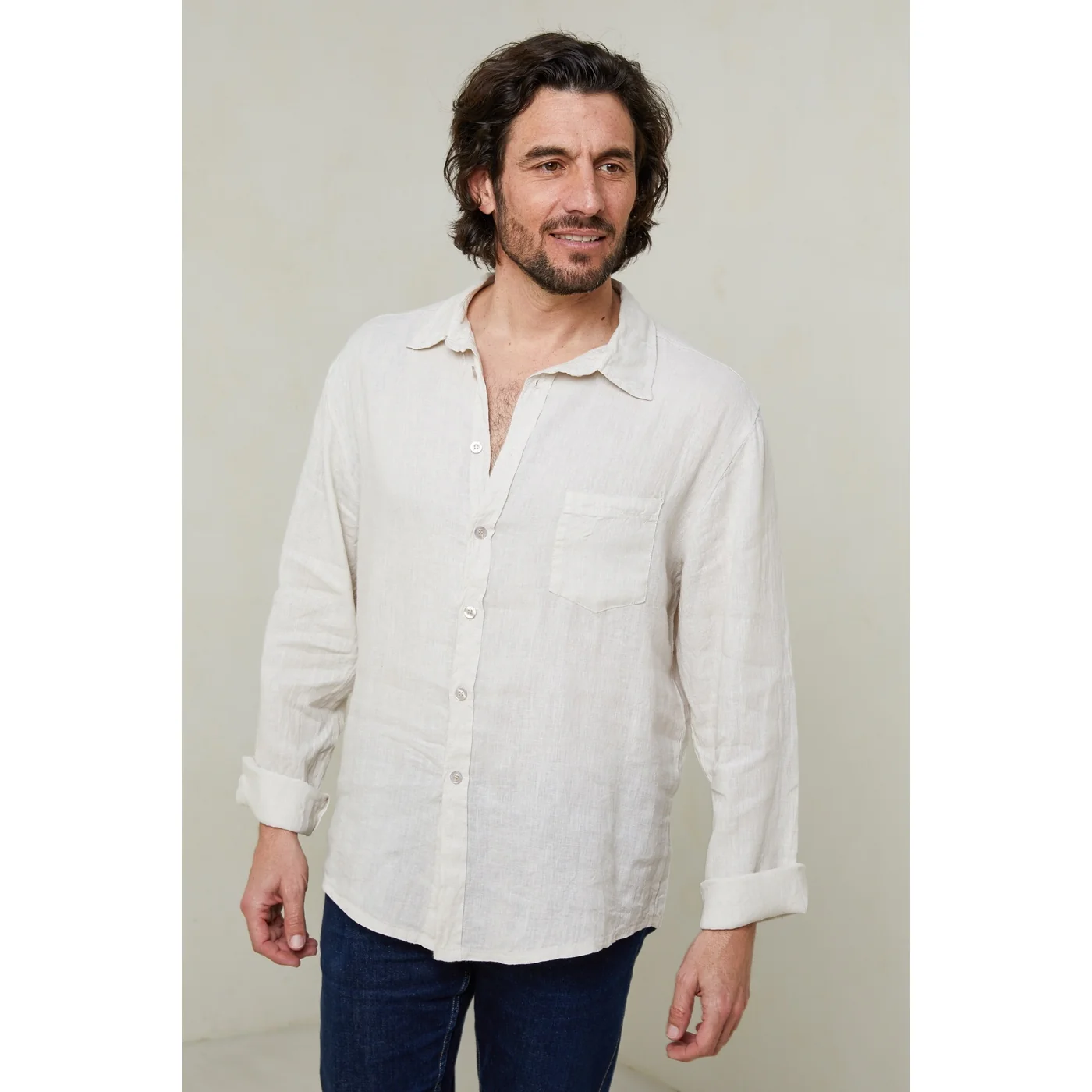 Chemise - Beige - Homme - Image 5