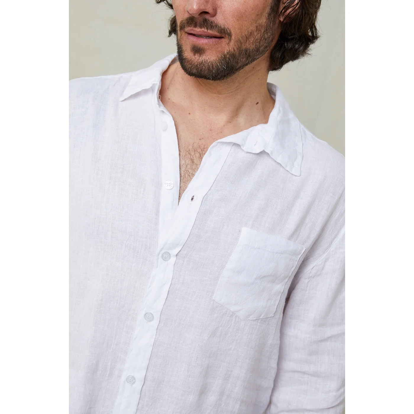 Chemise - Blanc - Homme - Image 2