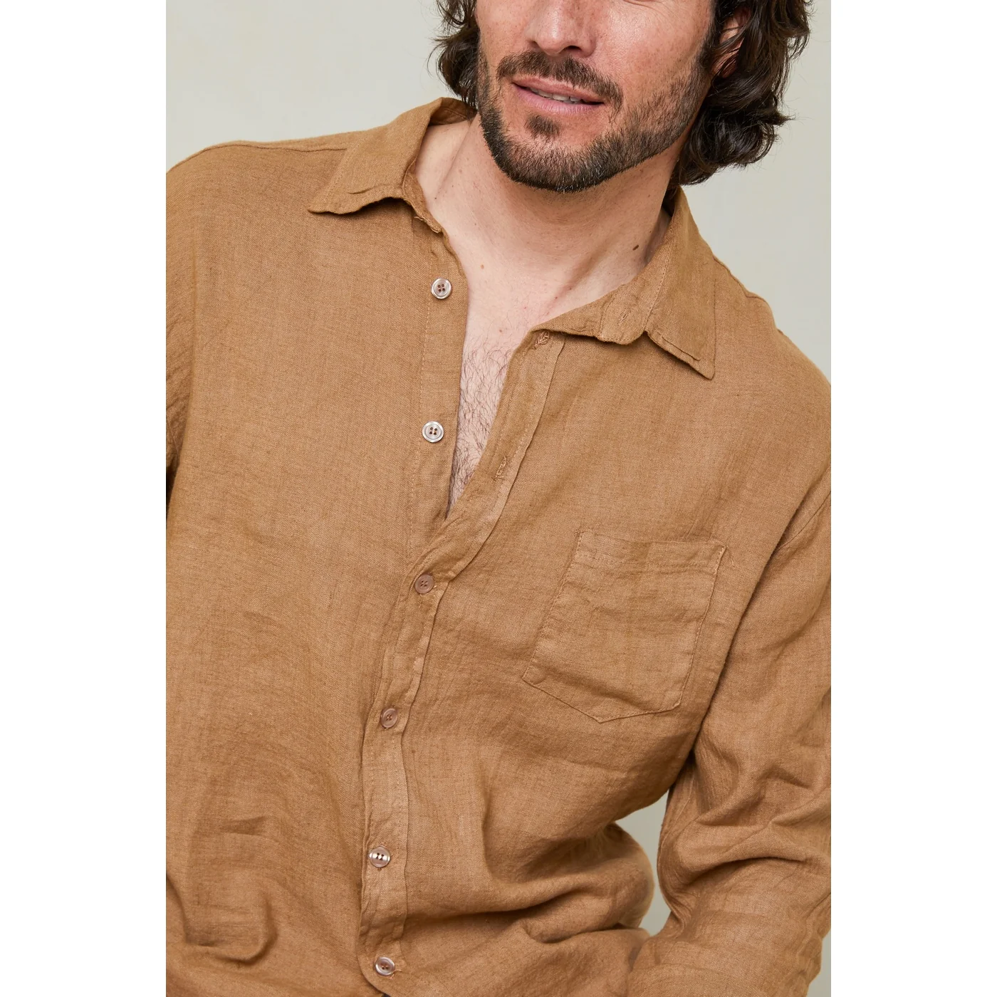 Chemise - Camel - Homme - Image 4