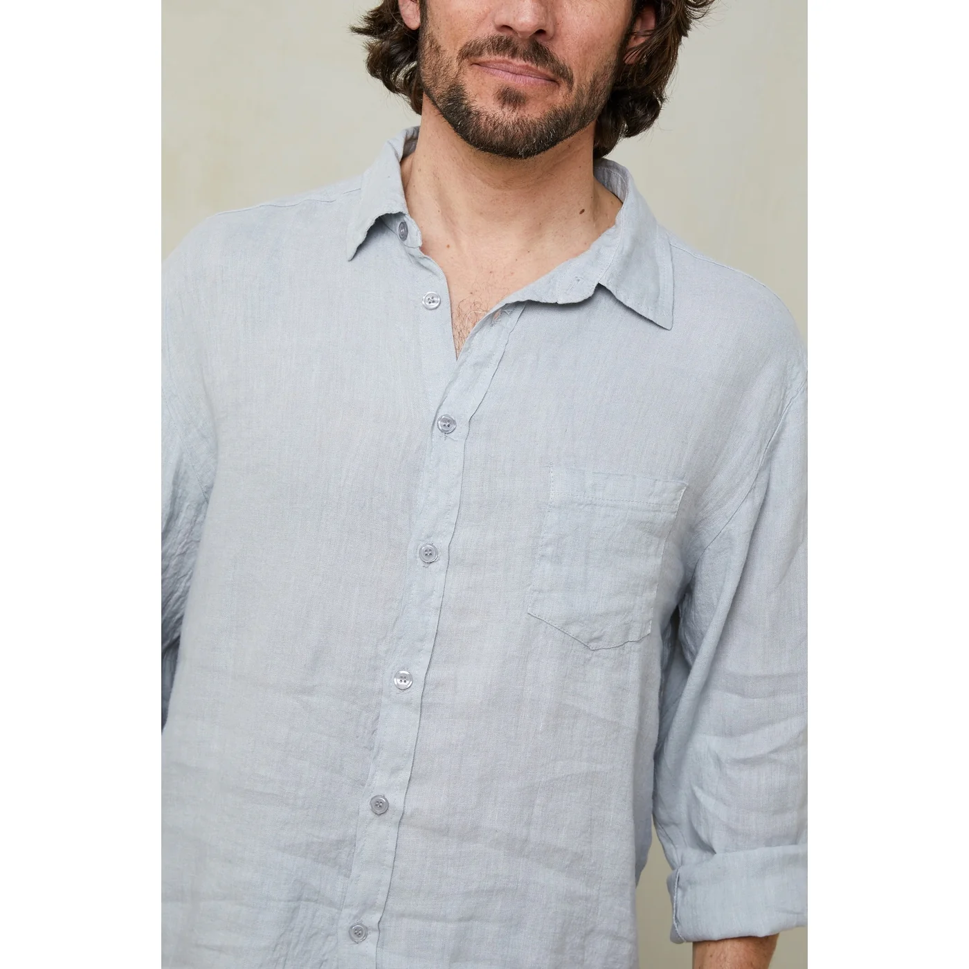 Chemise - Gris Clair - Homme - Image 2