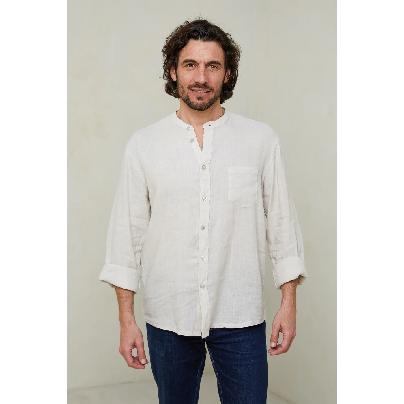 Chemise - Beige - Homme - Image 5