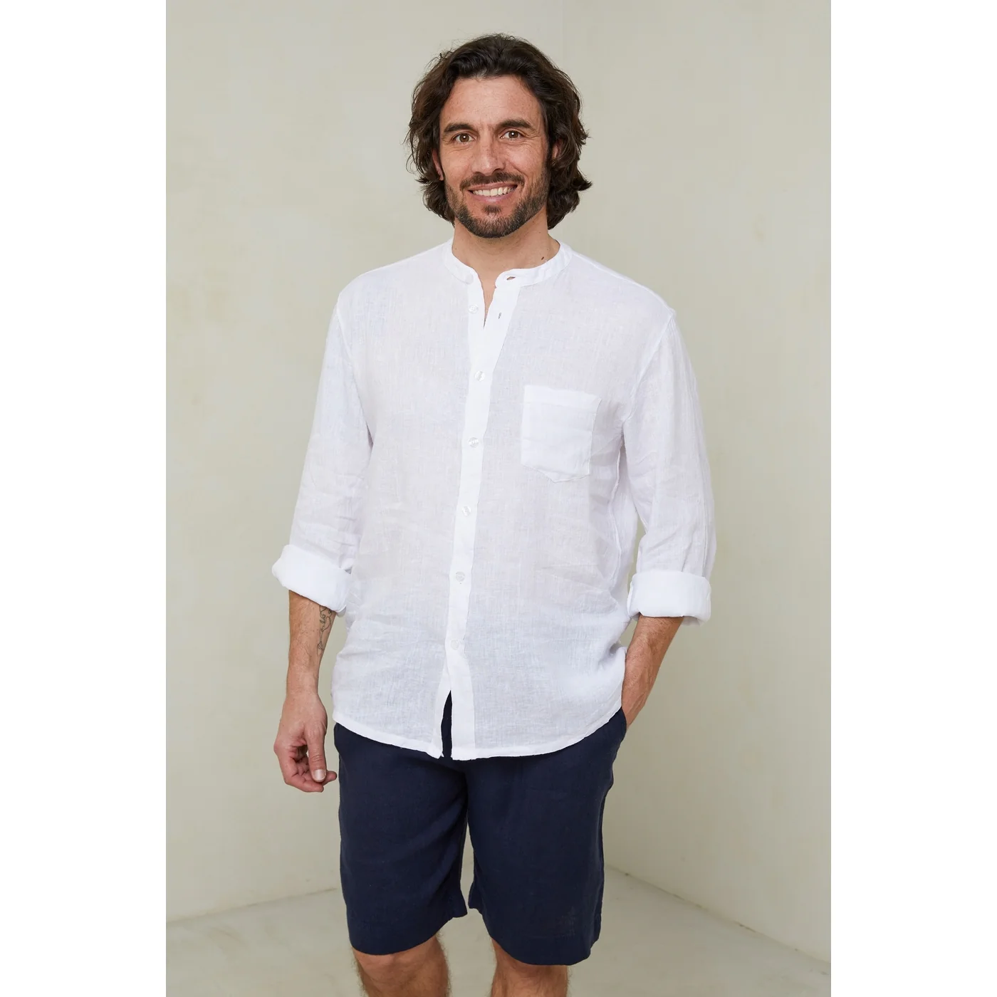 Chemise - Blanc - Homme - Image 4