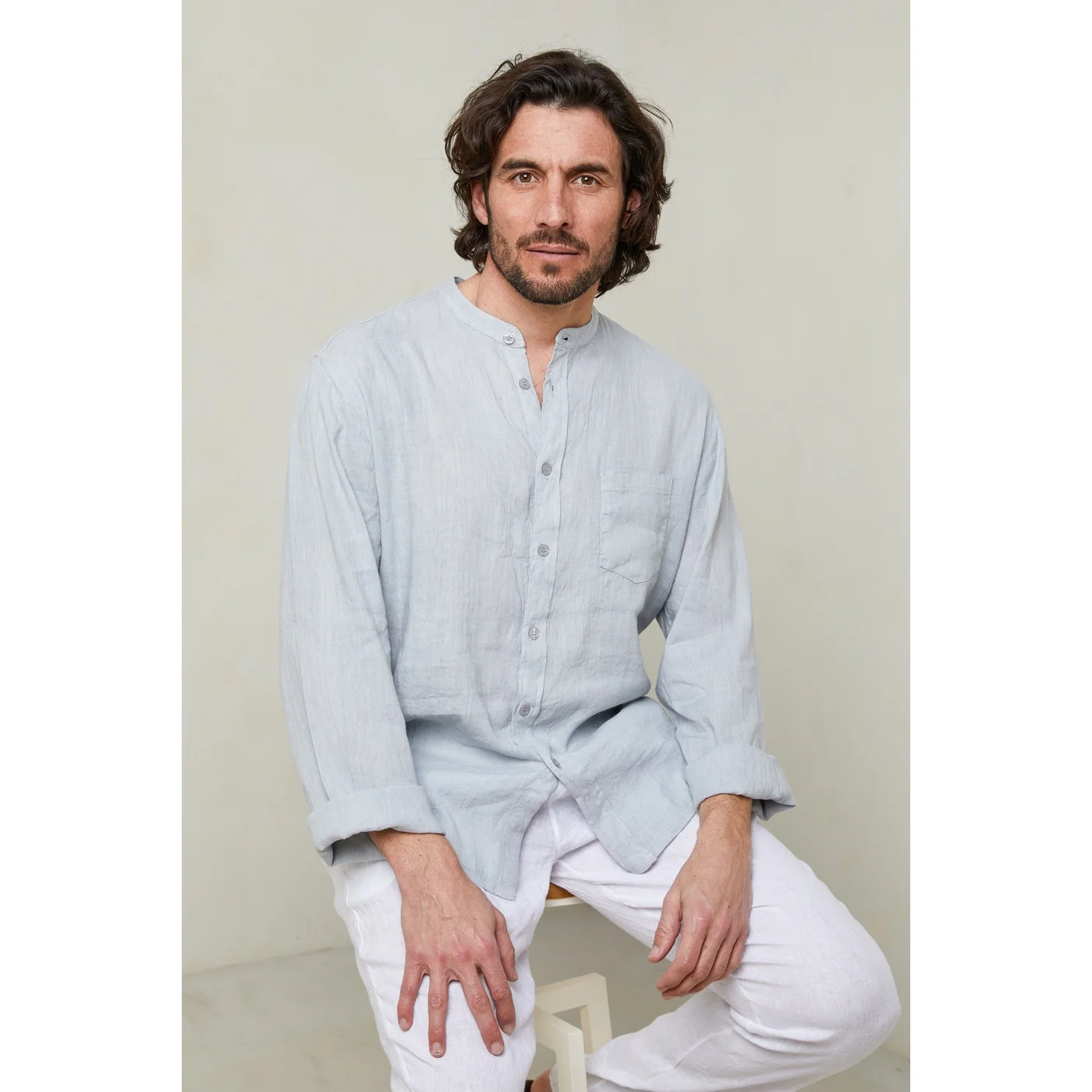 Chemise - Gris Clair - Homme - Image 2