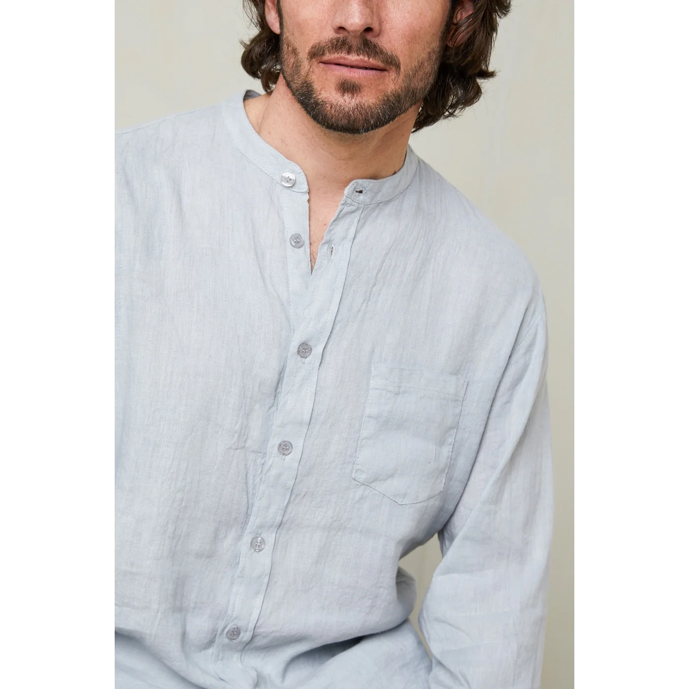 Chemise - Gris Clair - Homme - Image 3