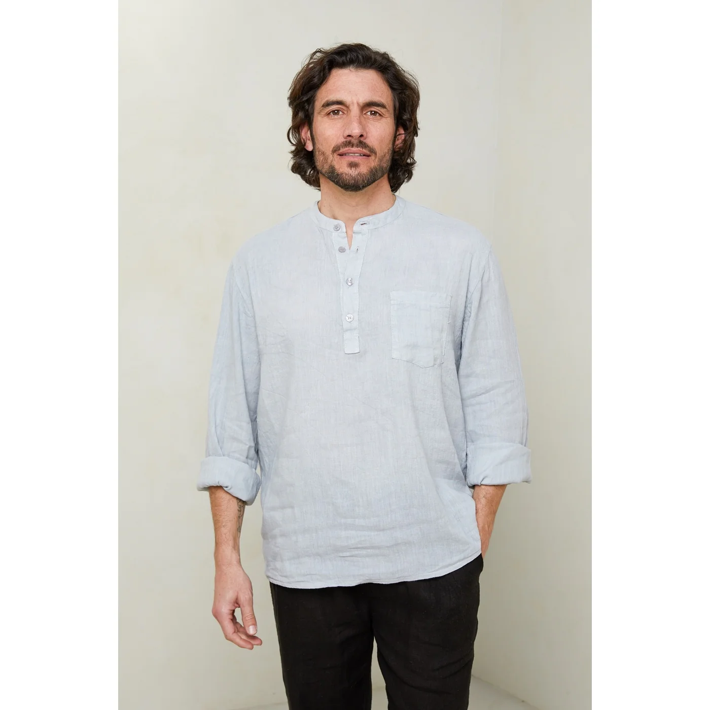 Tunique - Gris Clair - Homme - Image 3