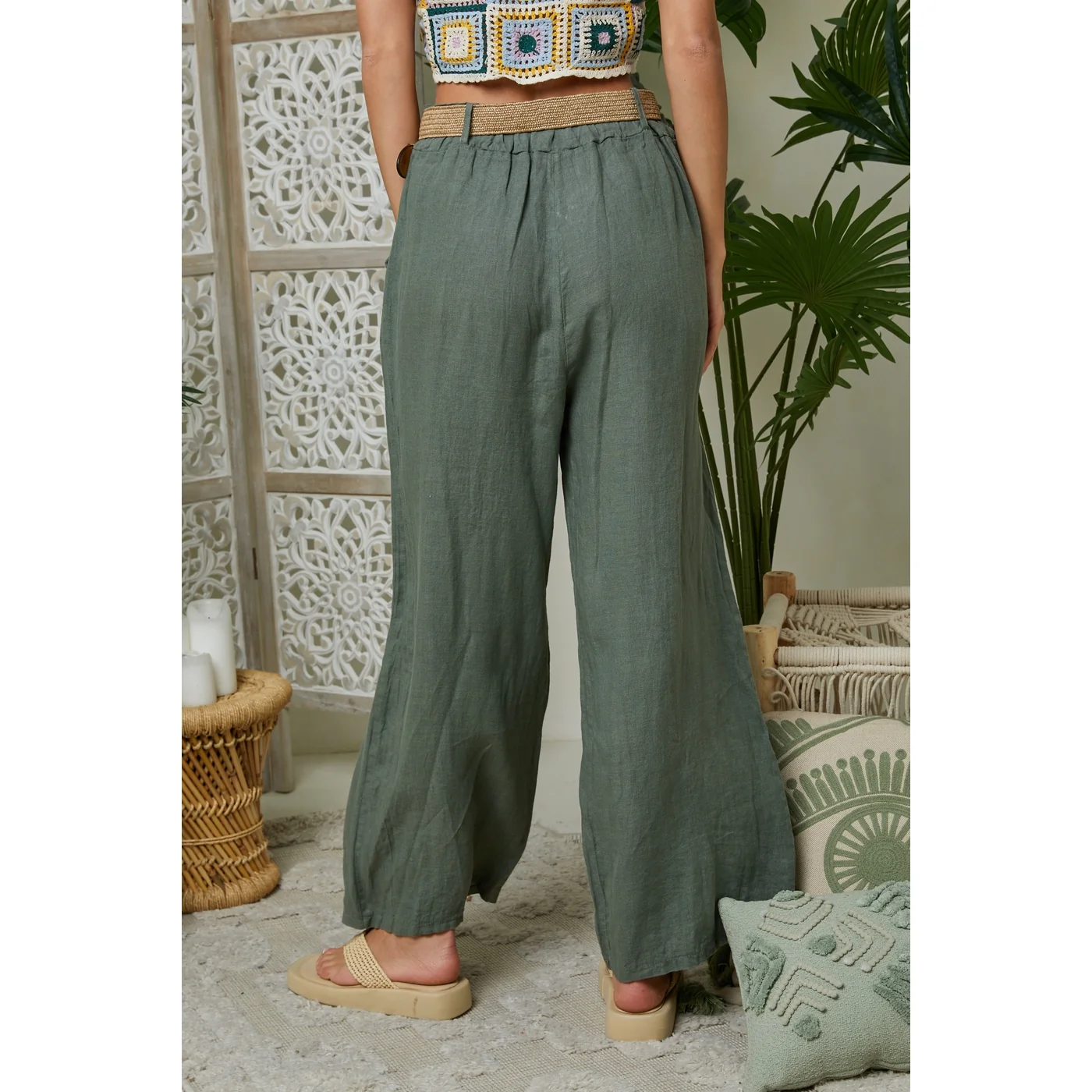 Pantalon - Kaki - Femme - Image 4