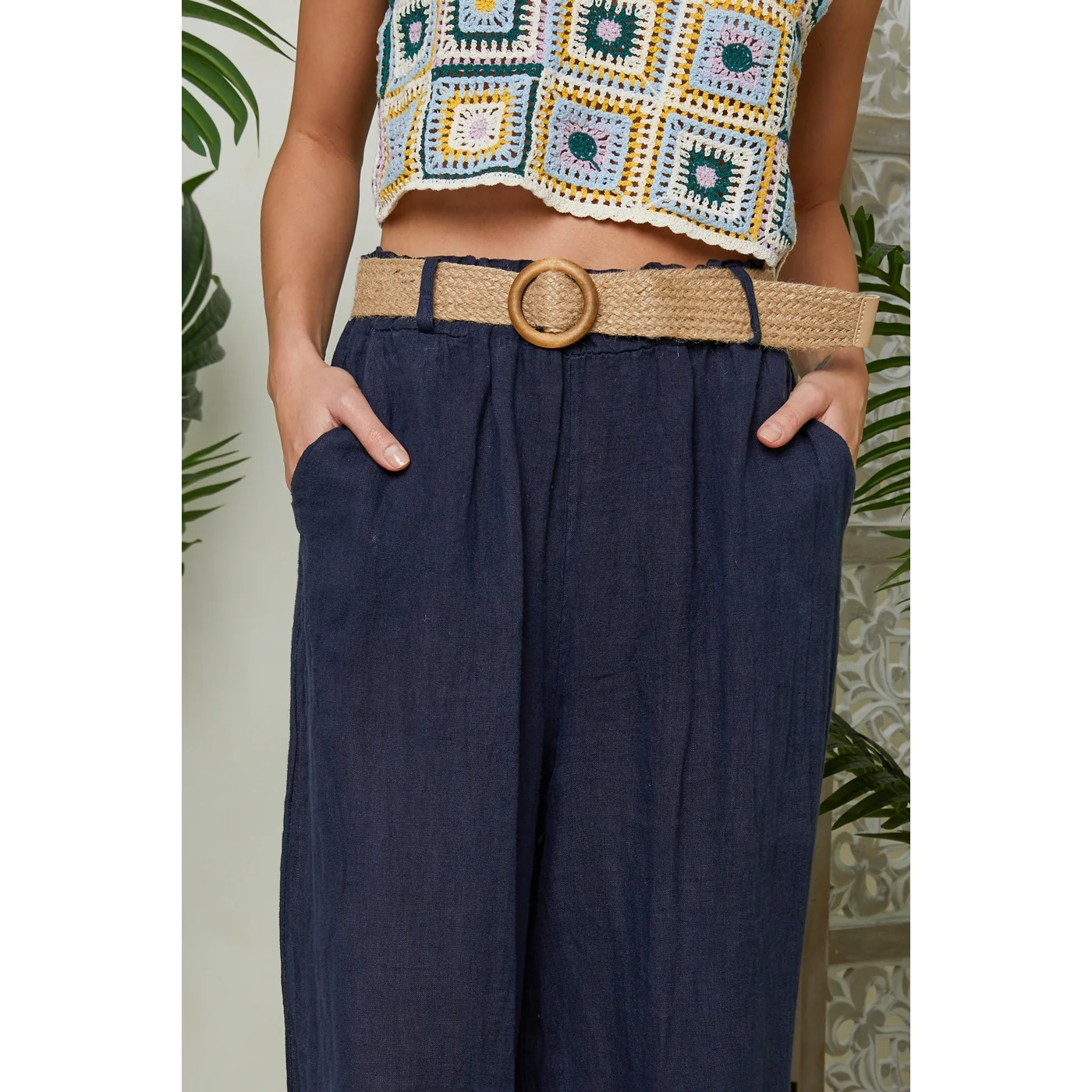 Pantalon - Marine - Femme - Image 2