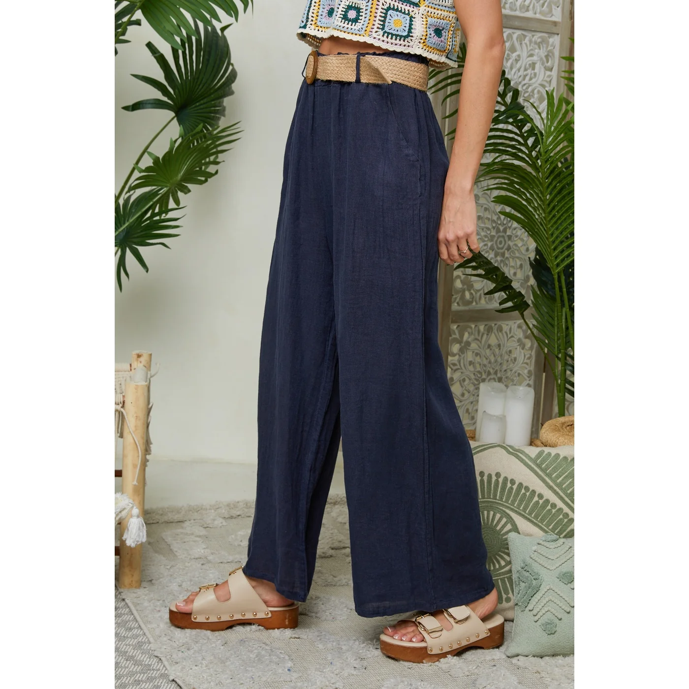 Pantalon - Marine - Femme - Image 4