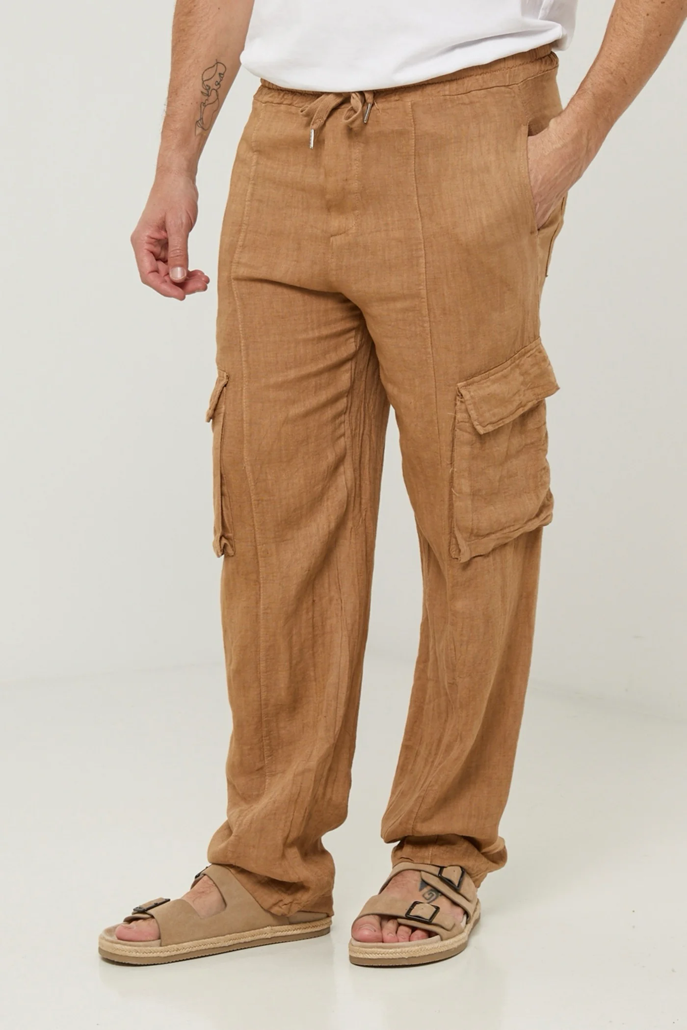 Pantalon - Camel - Homme - Image 3