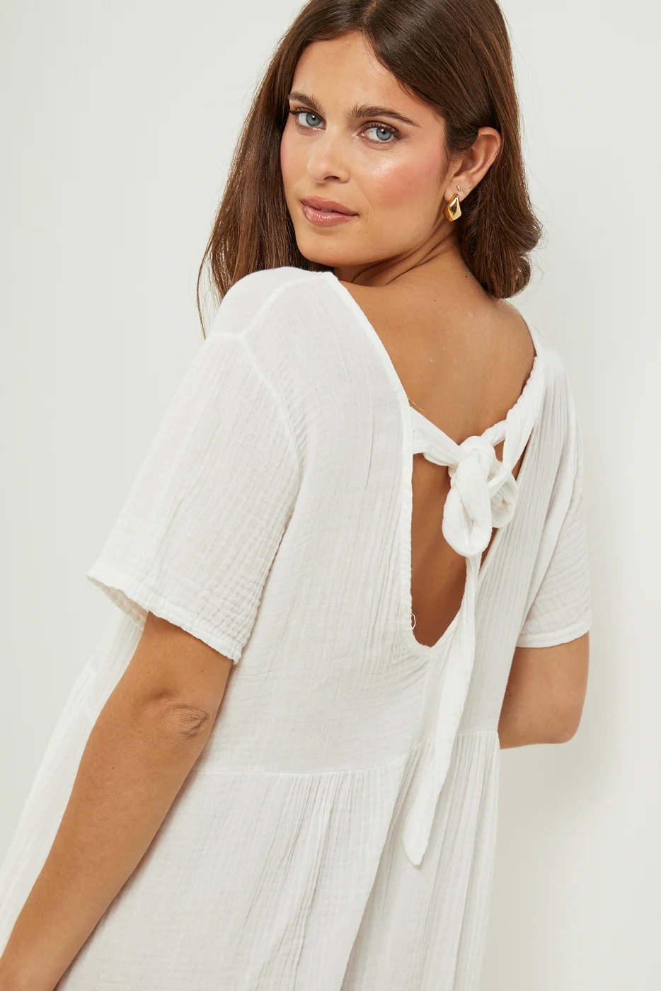 Robe - Blanc - Femme - Image 2