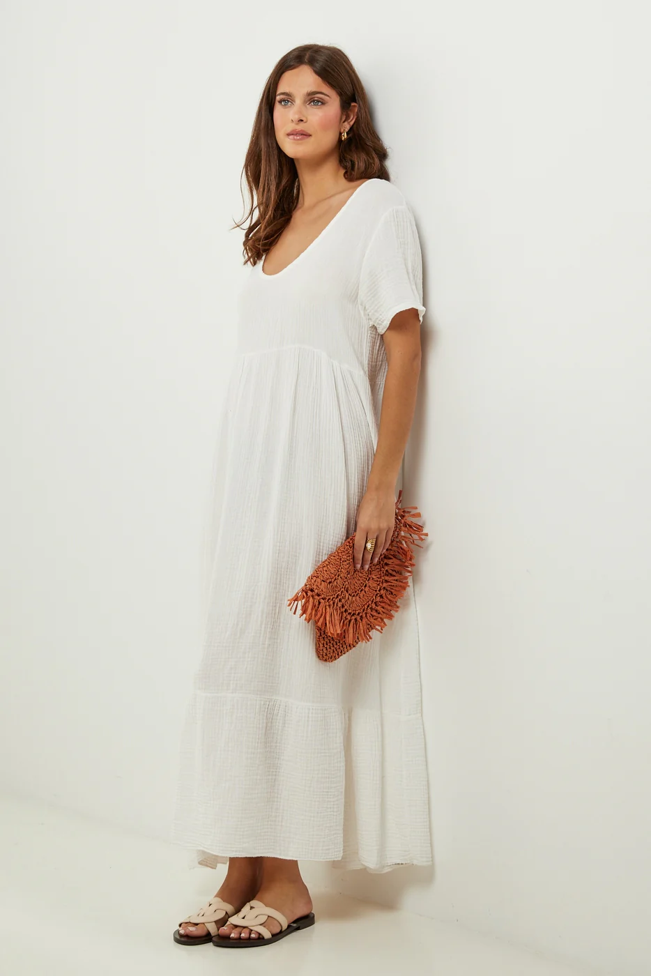 Robe - Blanc - Femme - Image 4