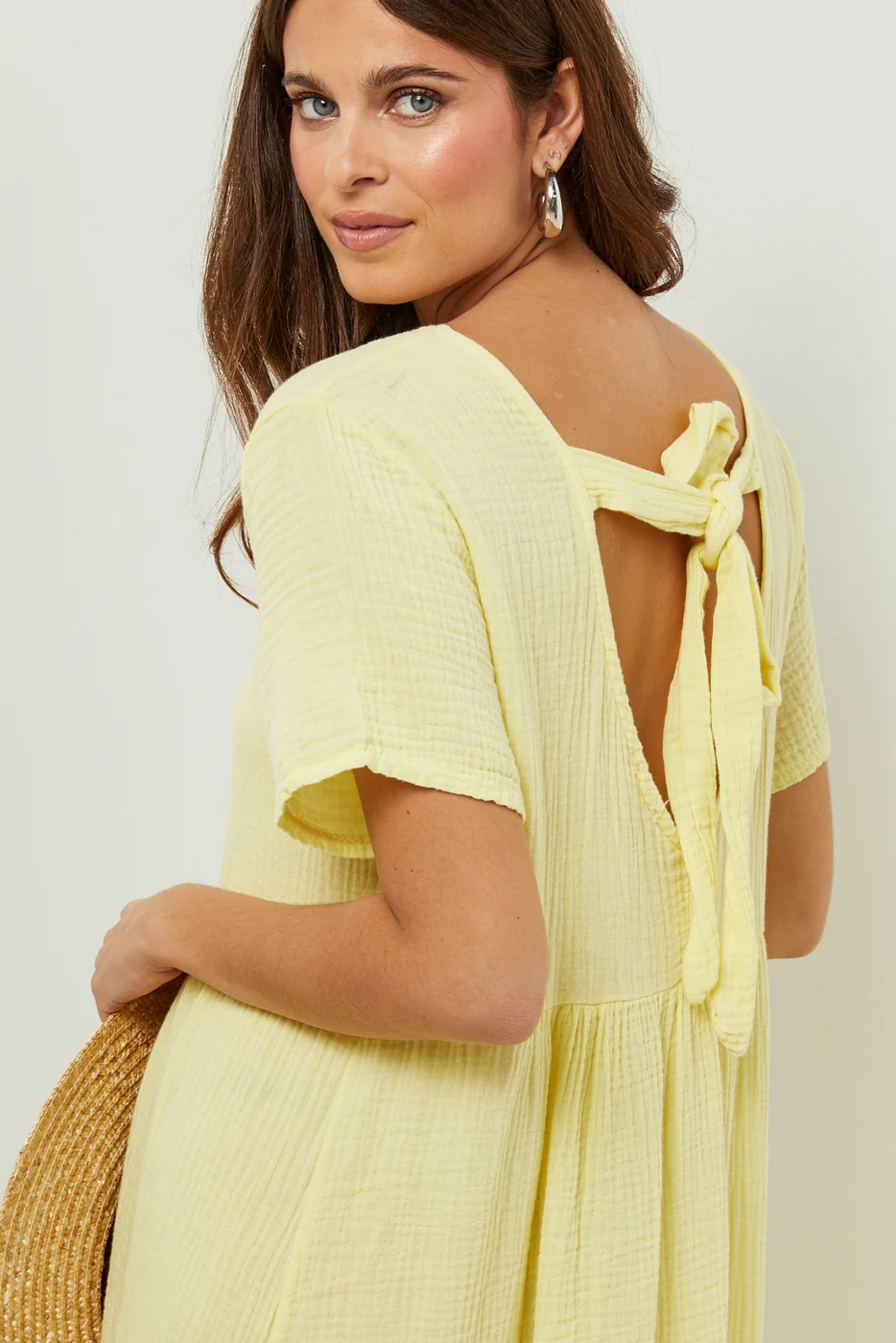 Robe - Jaune - Femme - Image 2