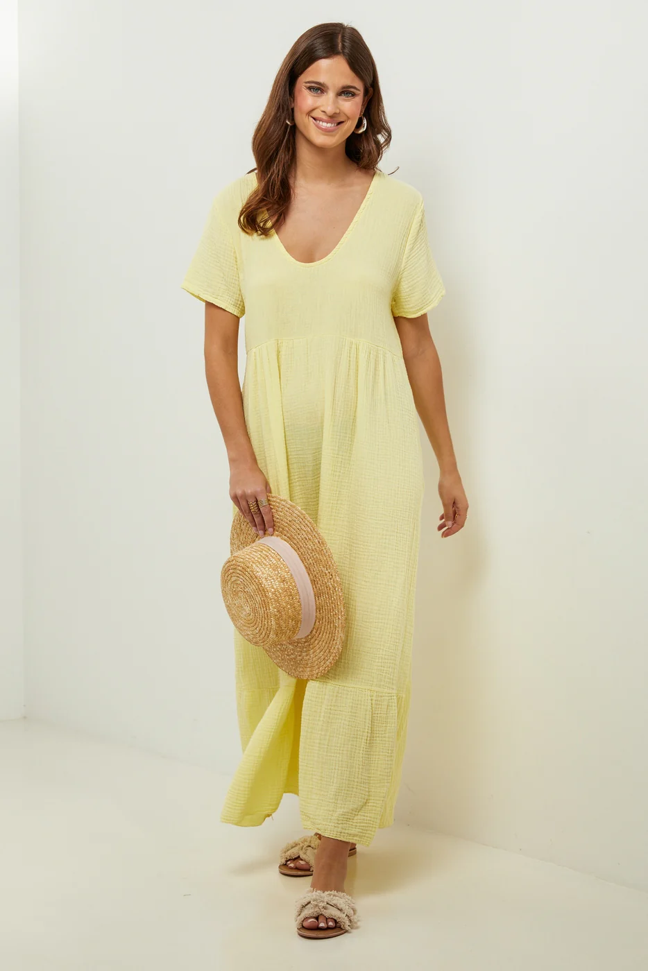 Robe - Jaune - Femme - Image 3