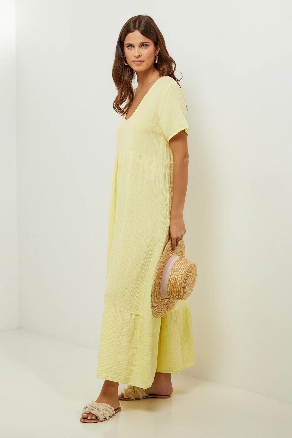Robe - Jaune - Femme - Image 4