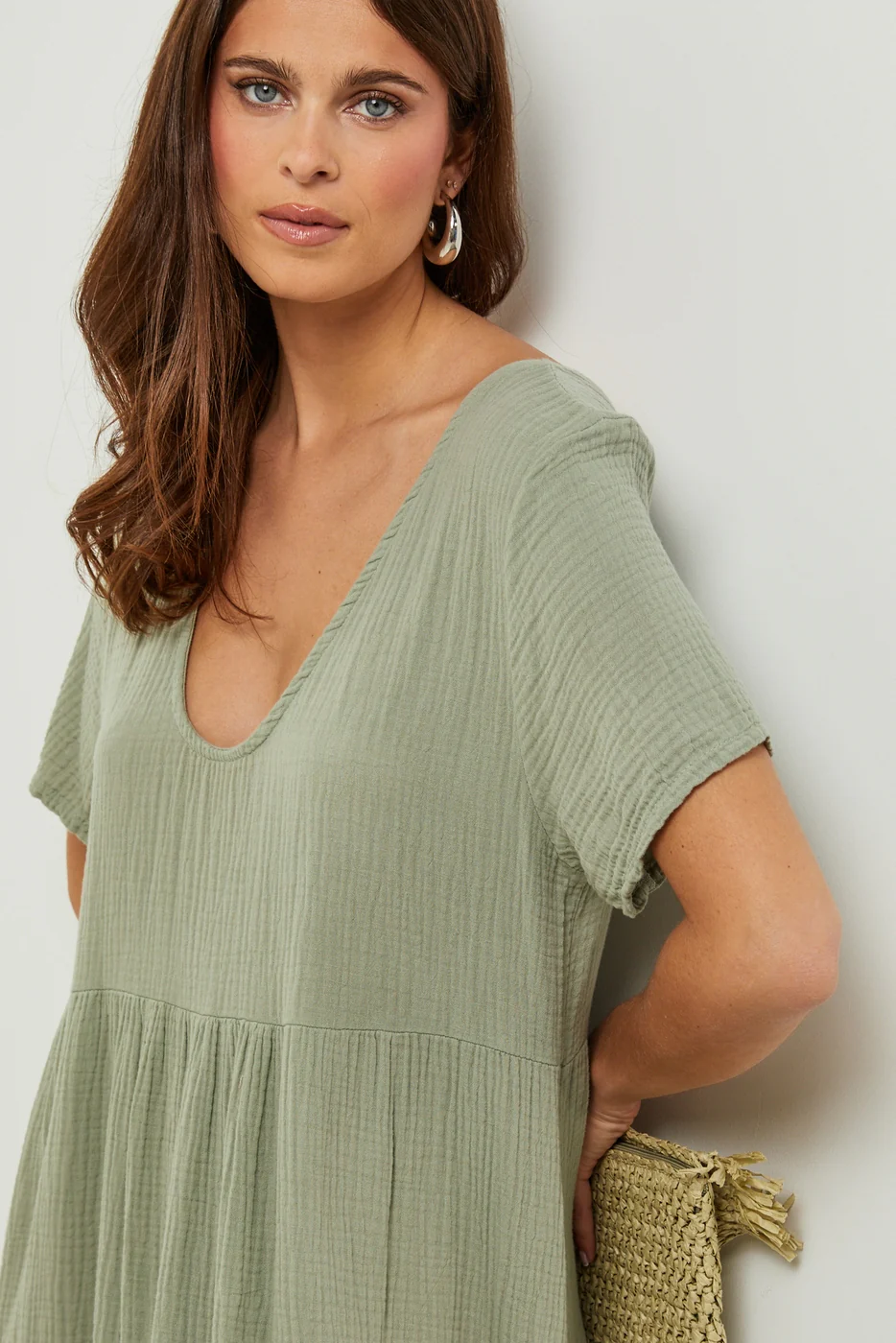 Robe - Kaki - Femme - Image 2
