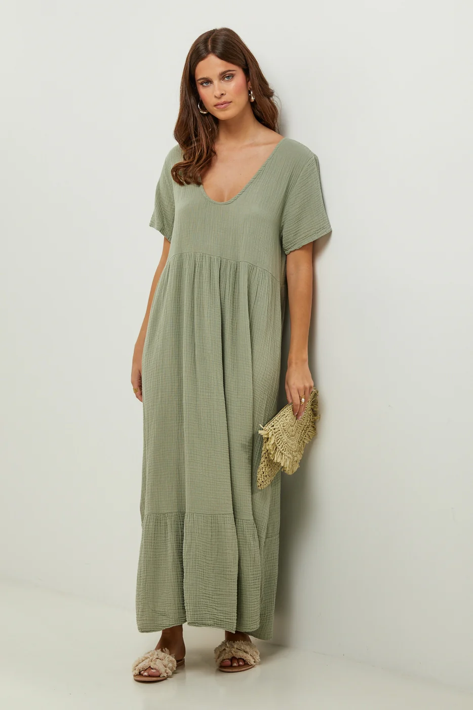 Robe - Kaki - Femme - Image 3