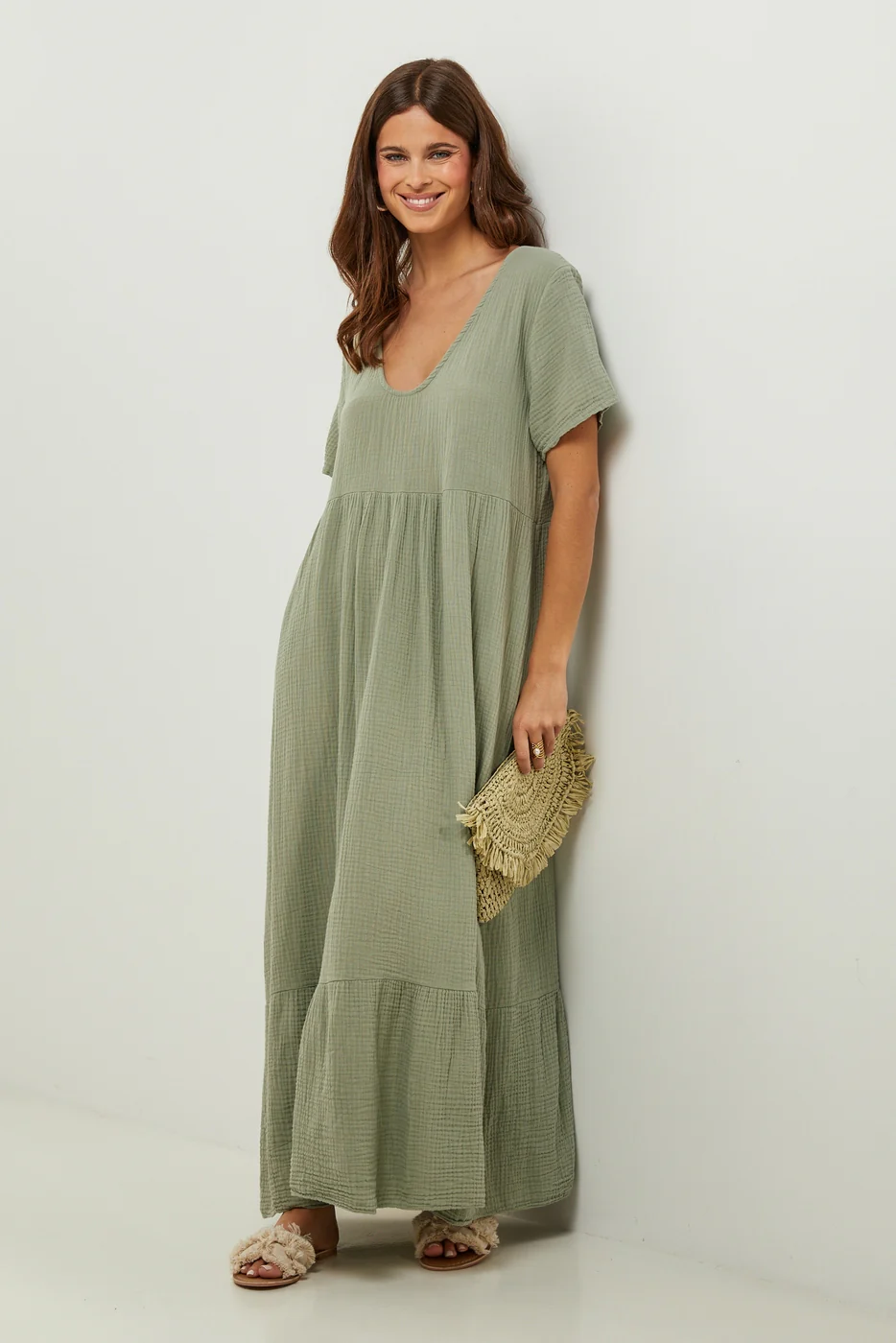 Robe - Kaki - Femme - Image 4