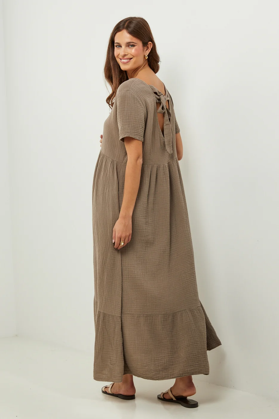 Robe - Taupe - Femme - Image 5