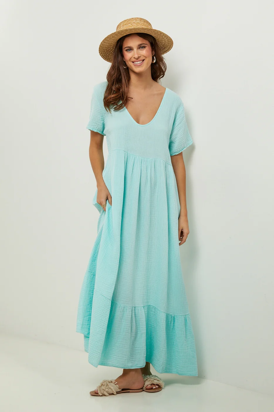 Robe - Vert D'eau - Femme - Image 4