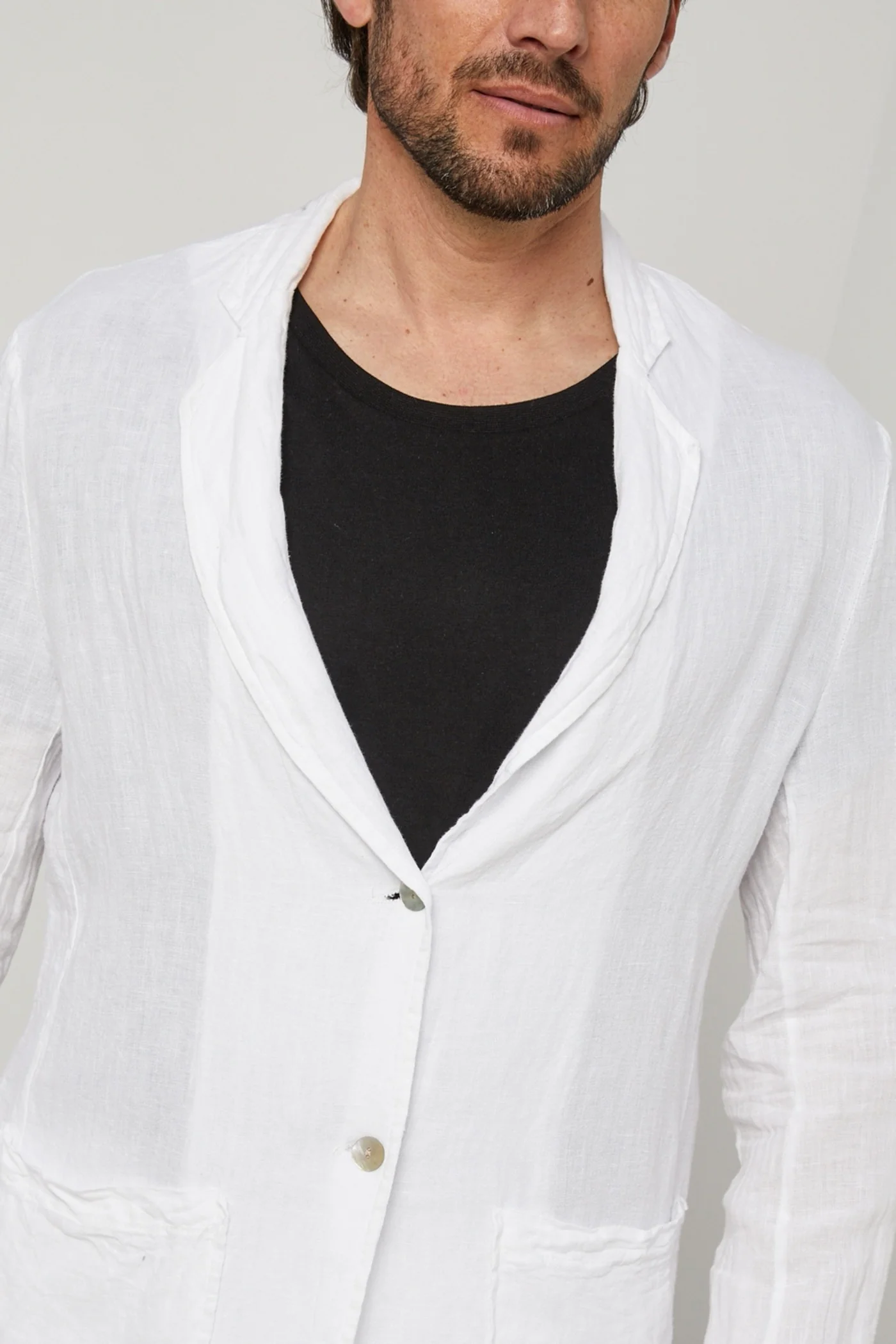 Veste - Blanc - Homme - Image 2