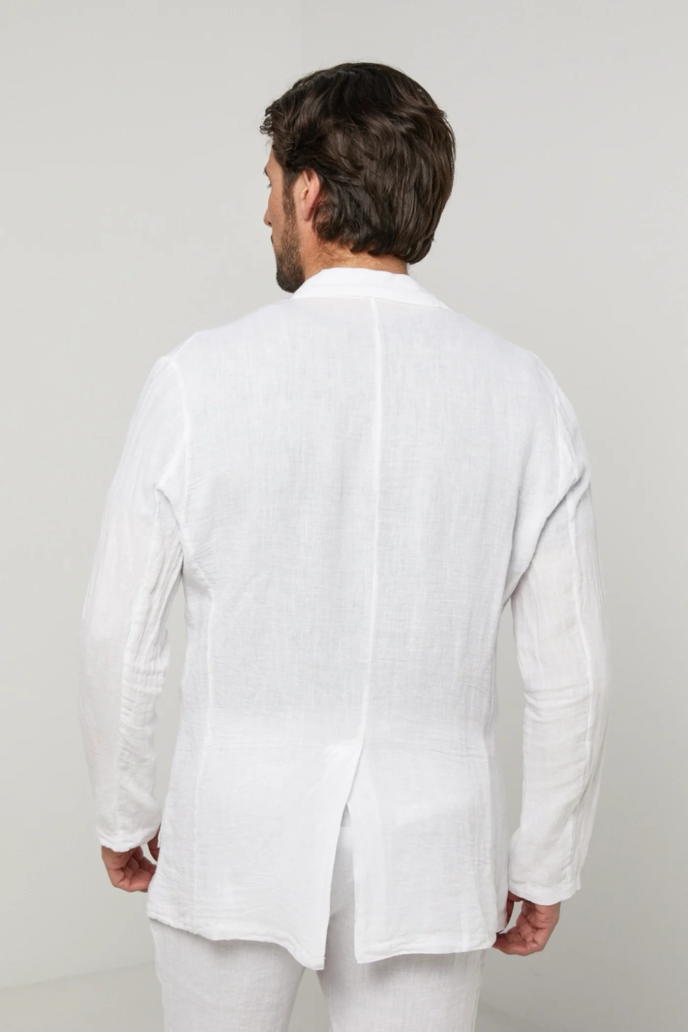 Veste - Blanc - Homme - Image 3
