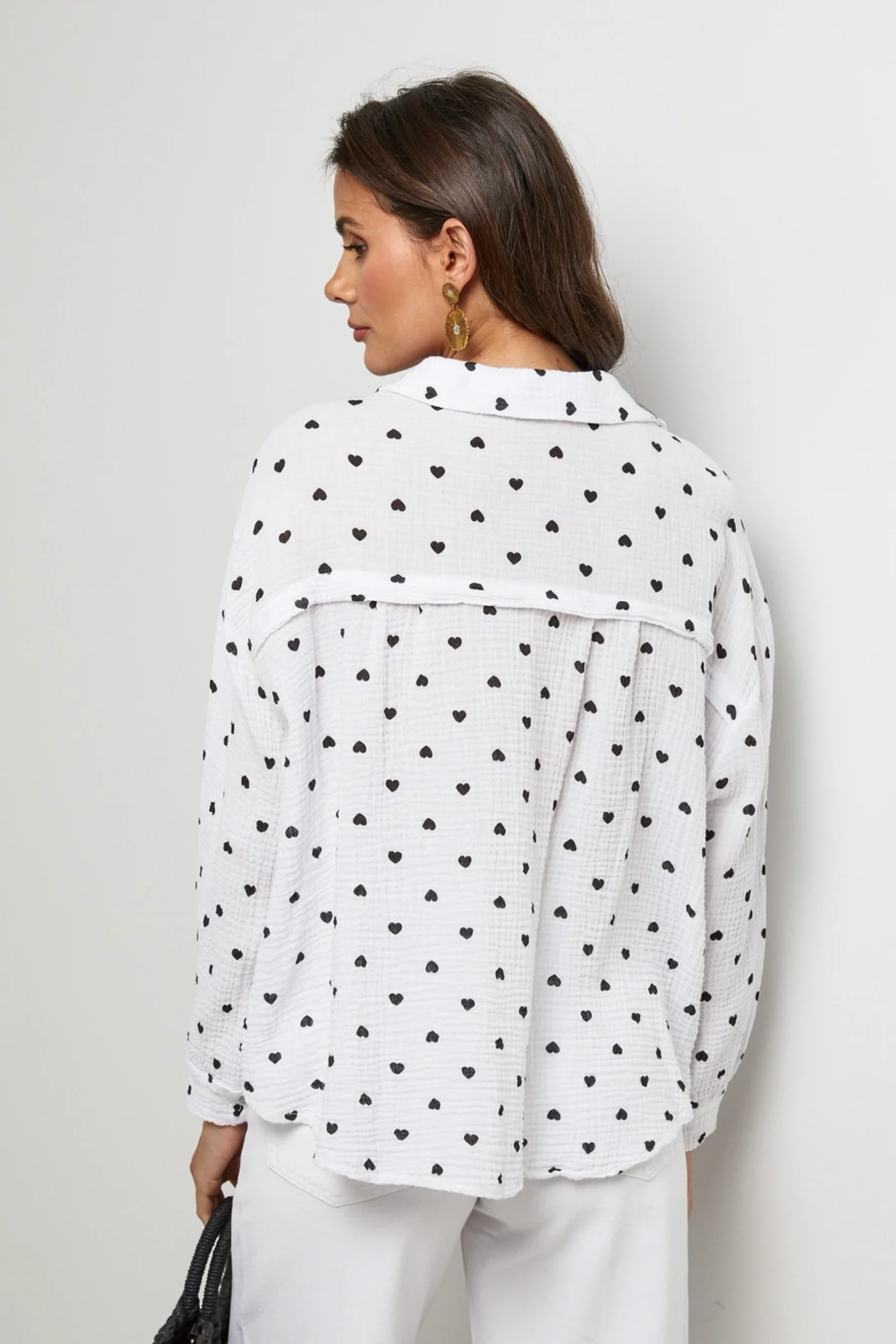 Chemise Blanc/Noir - Femme - Image 2