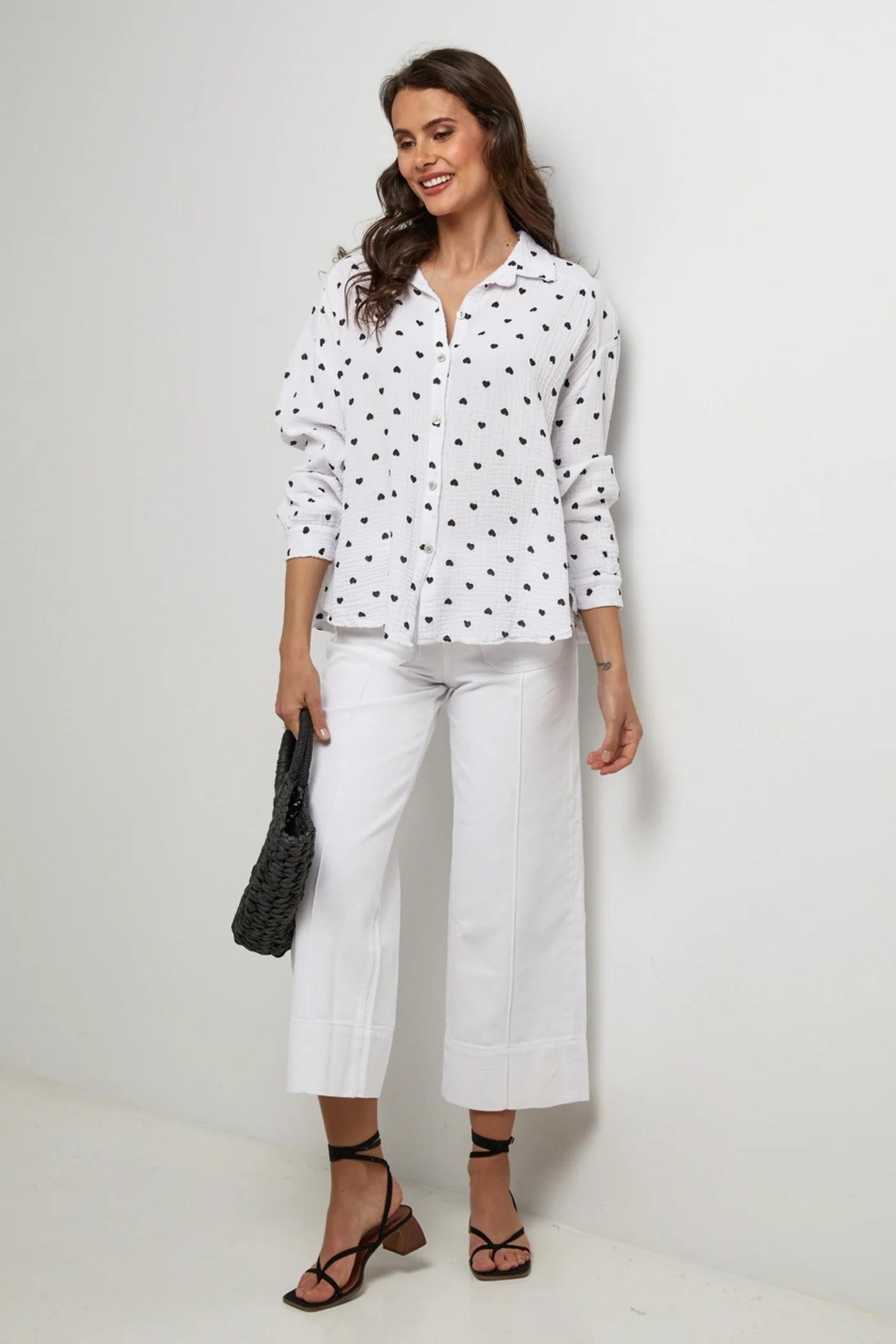 Chemise Blanc/Noir - Femme - Image 5