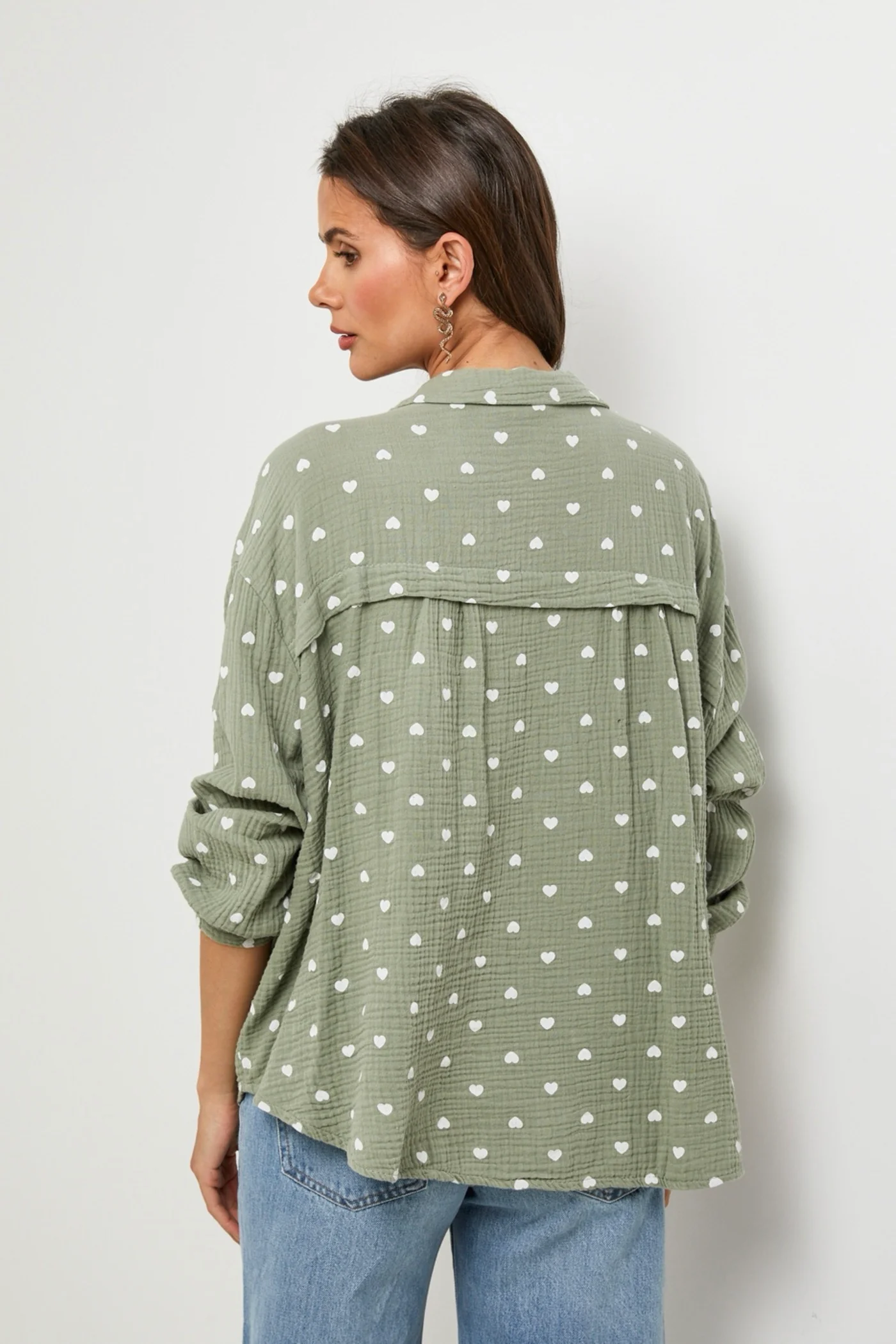 Chemise Kaki/Blanc - Femme - Image 4