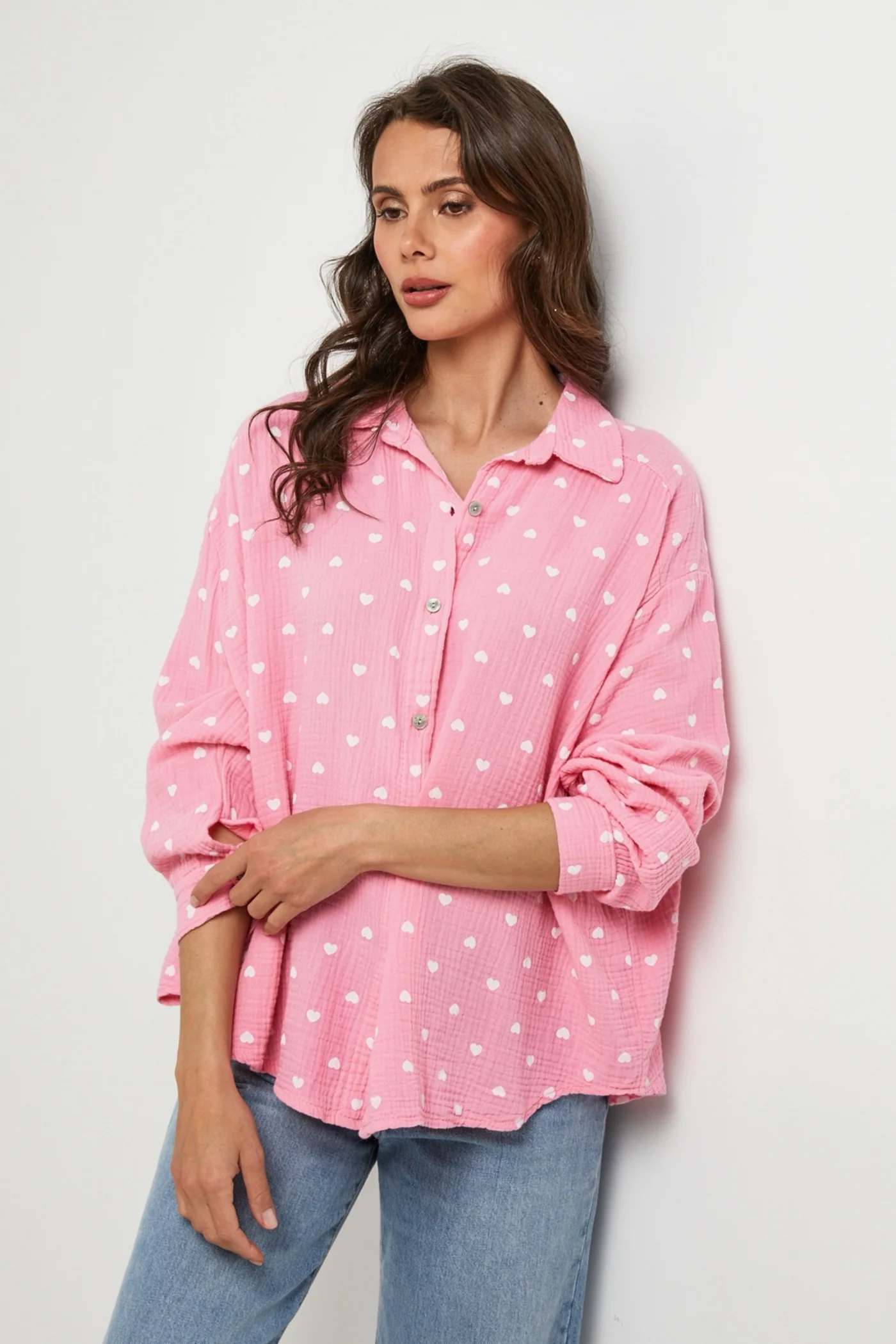 Chemise Rose/Blanc - Femme - Image 2