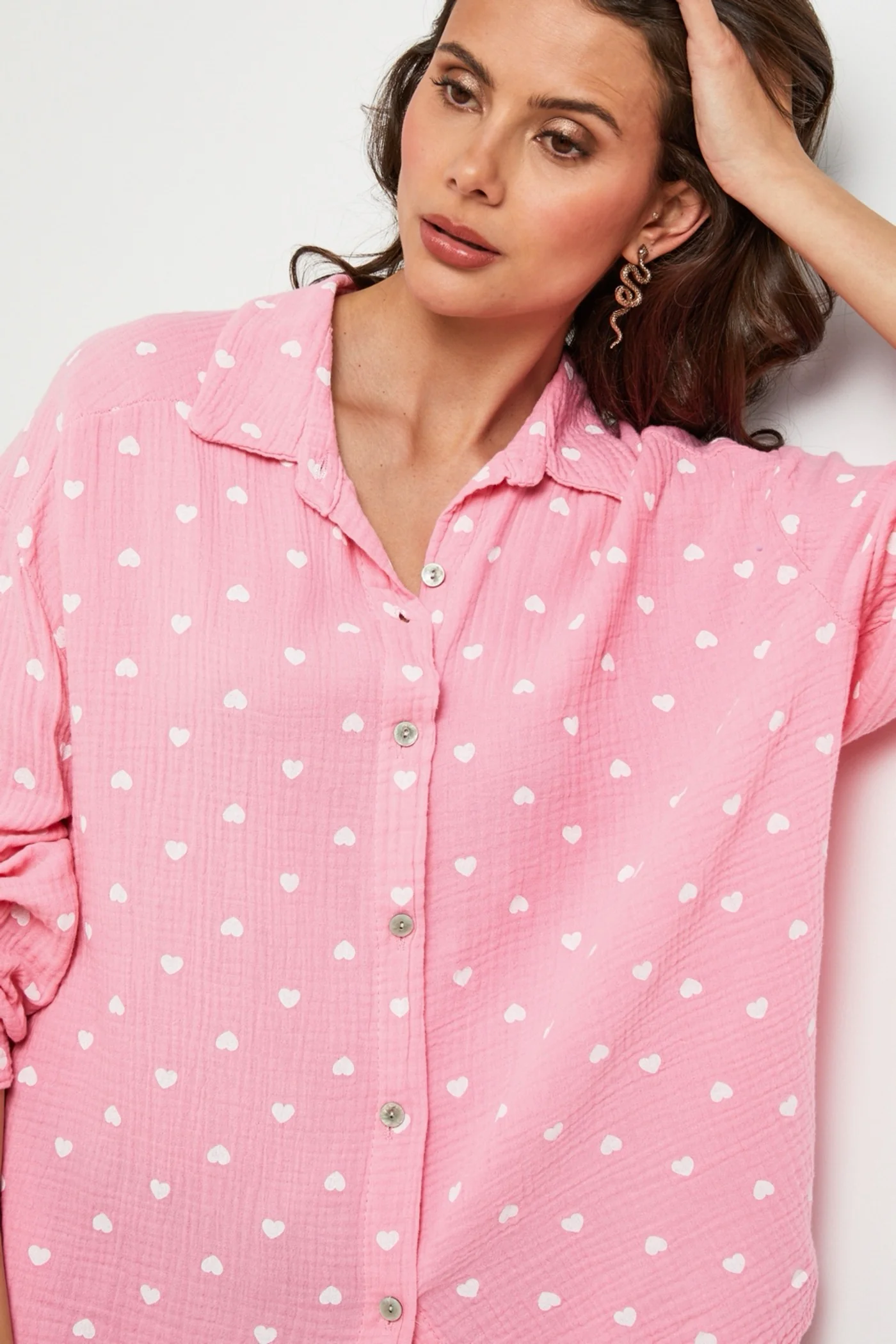 Chemise Rose/Blanc - Femme - Image 5