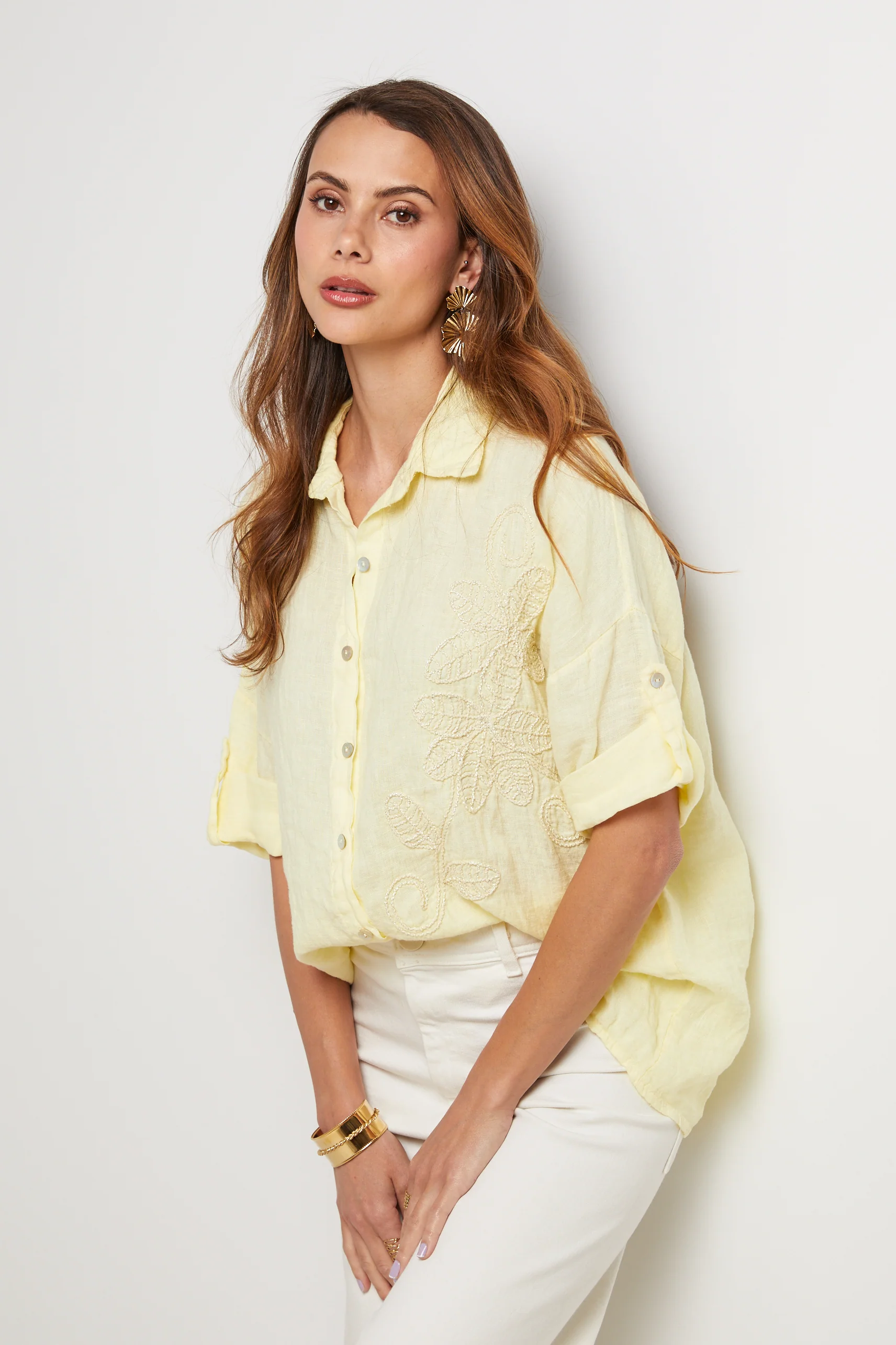 Chemise - Jaune - Femme - Image 5