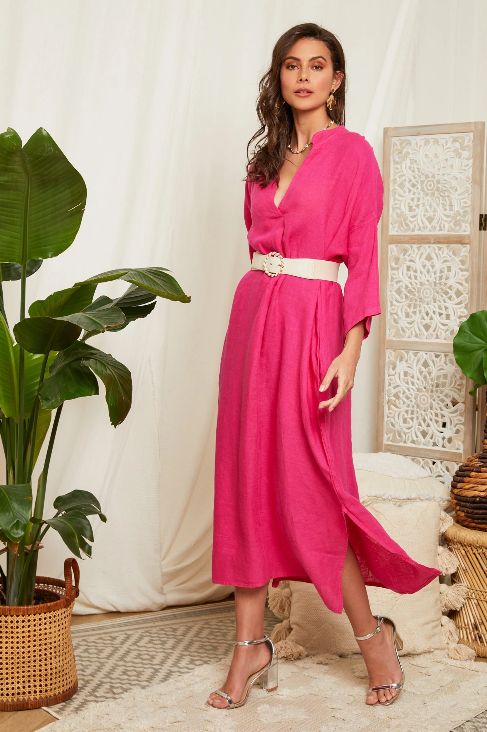 Robe - Fuschia - Femme - Image 2