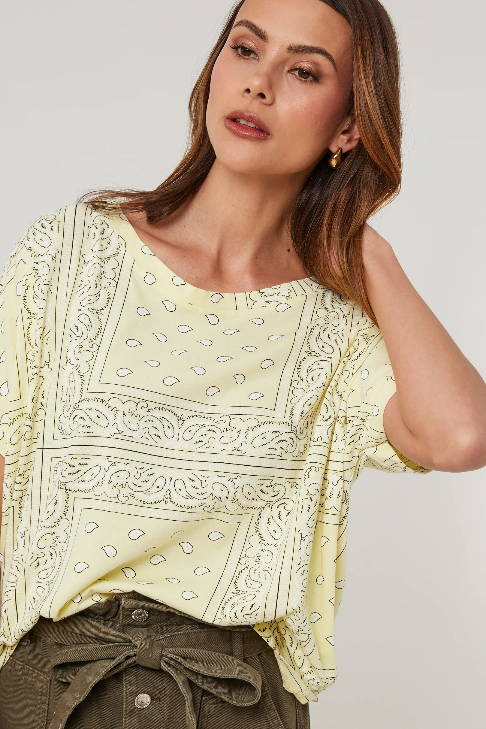 T-Shirt Bandana - Jaune - Femme - Image 2