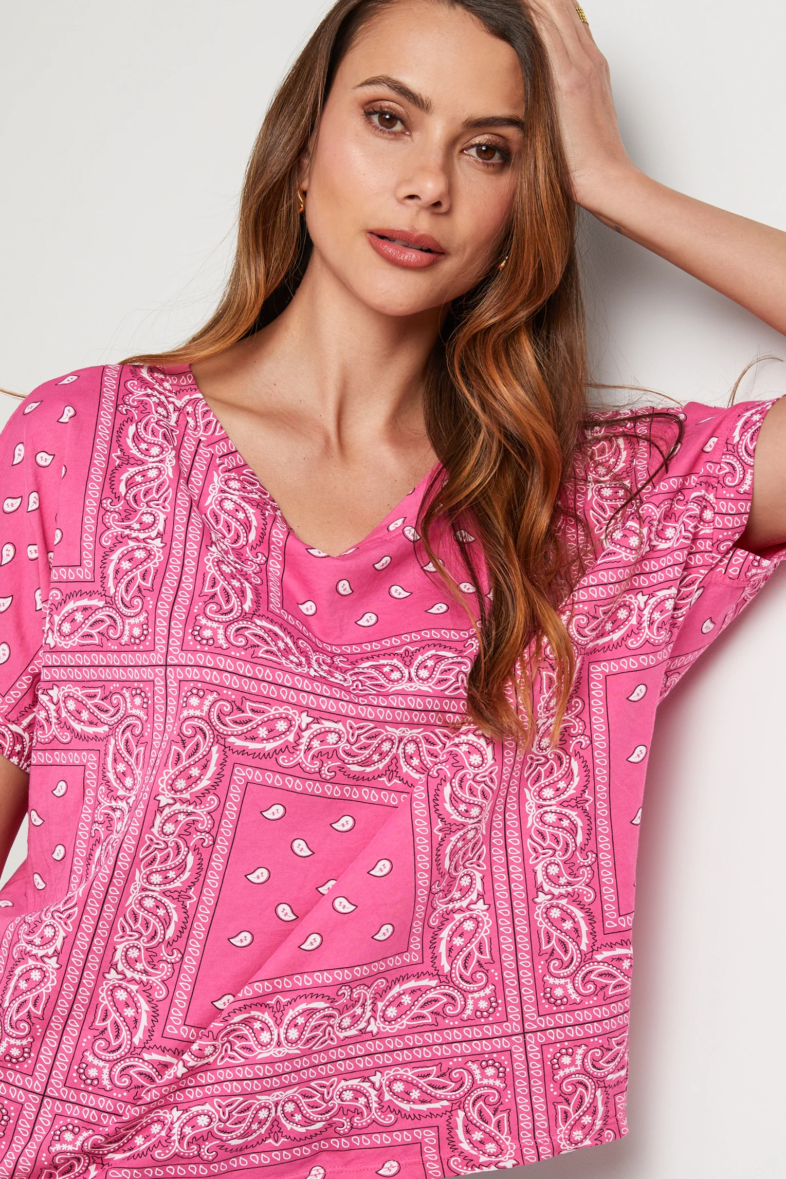 T-Shirt Bandana - Rose - Femme - Image 2