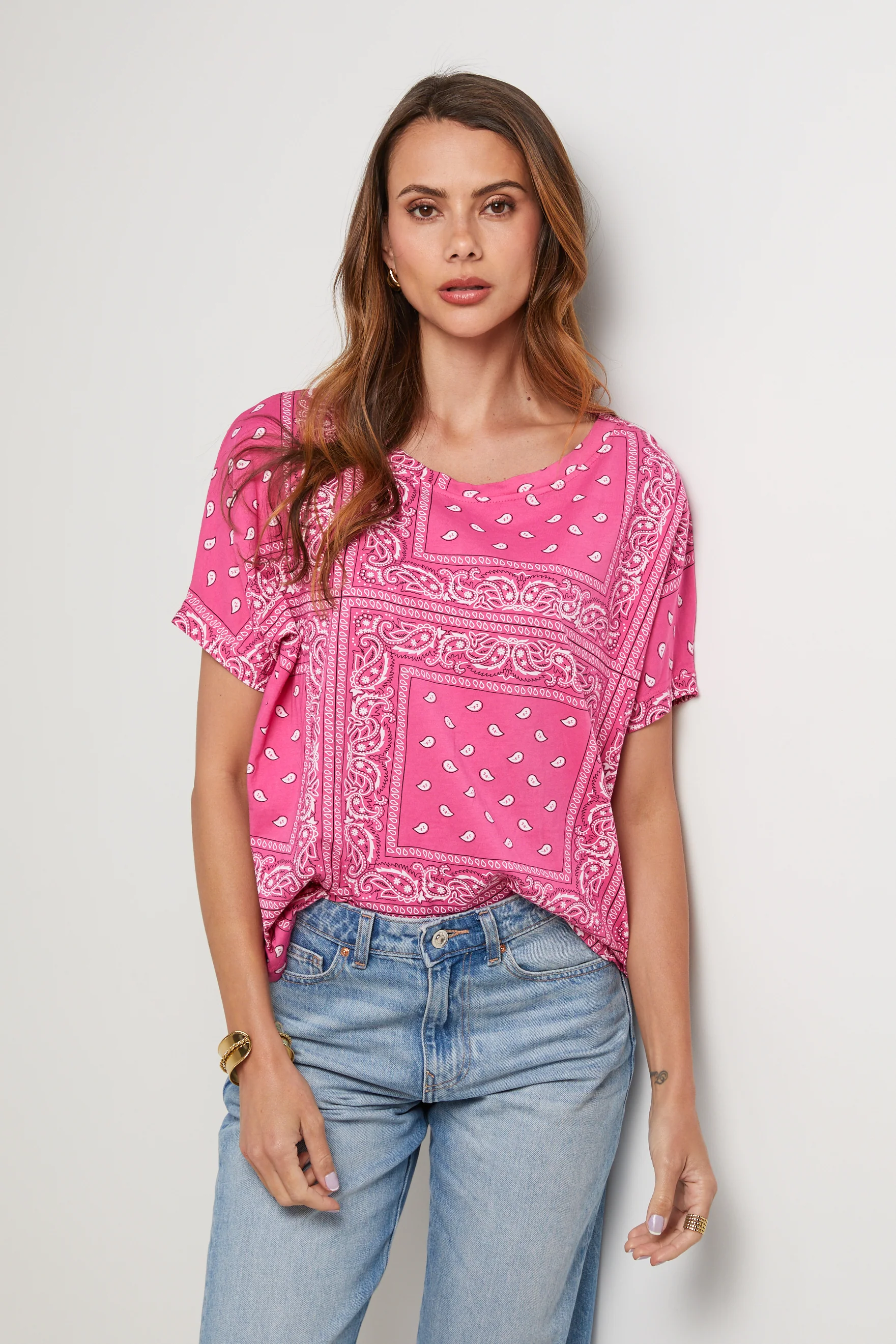 T-Shirt Bandana - Rose - Femme - Image 5