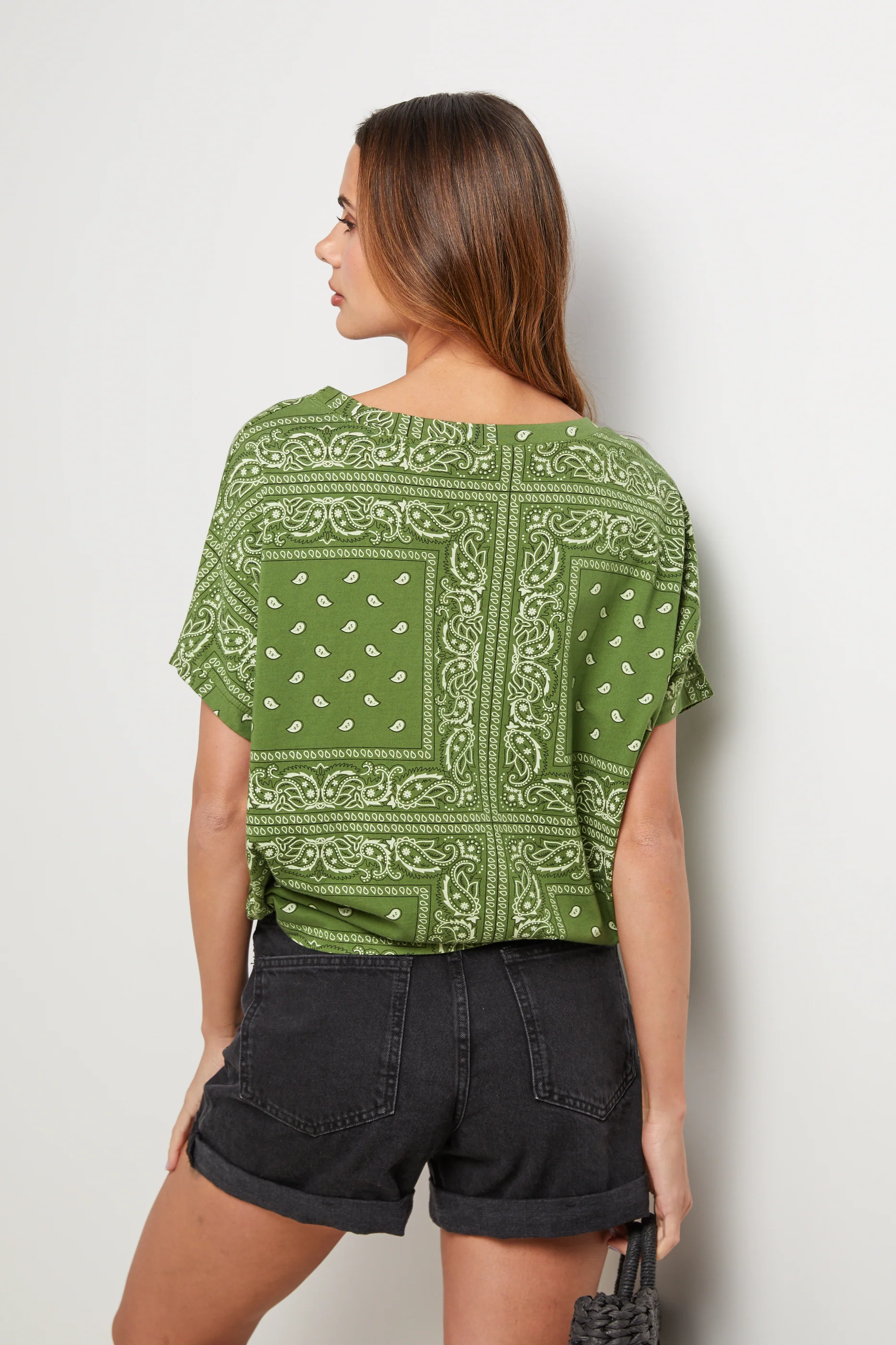 T-Shirt Bandana - Vert - Femme - Image 3