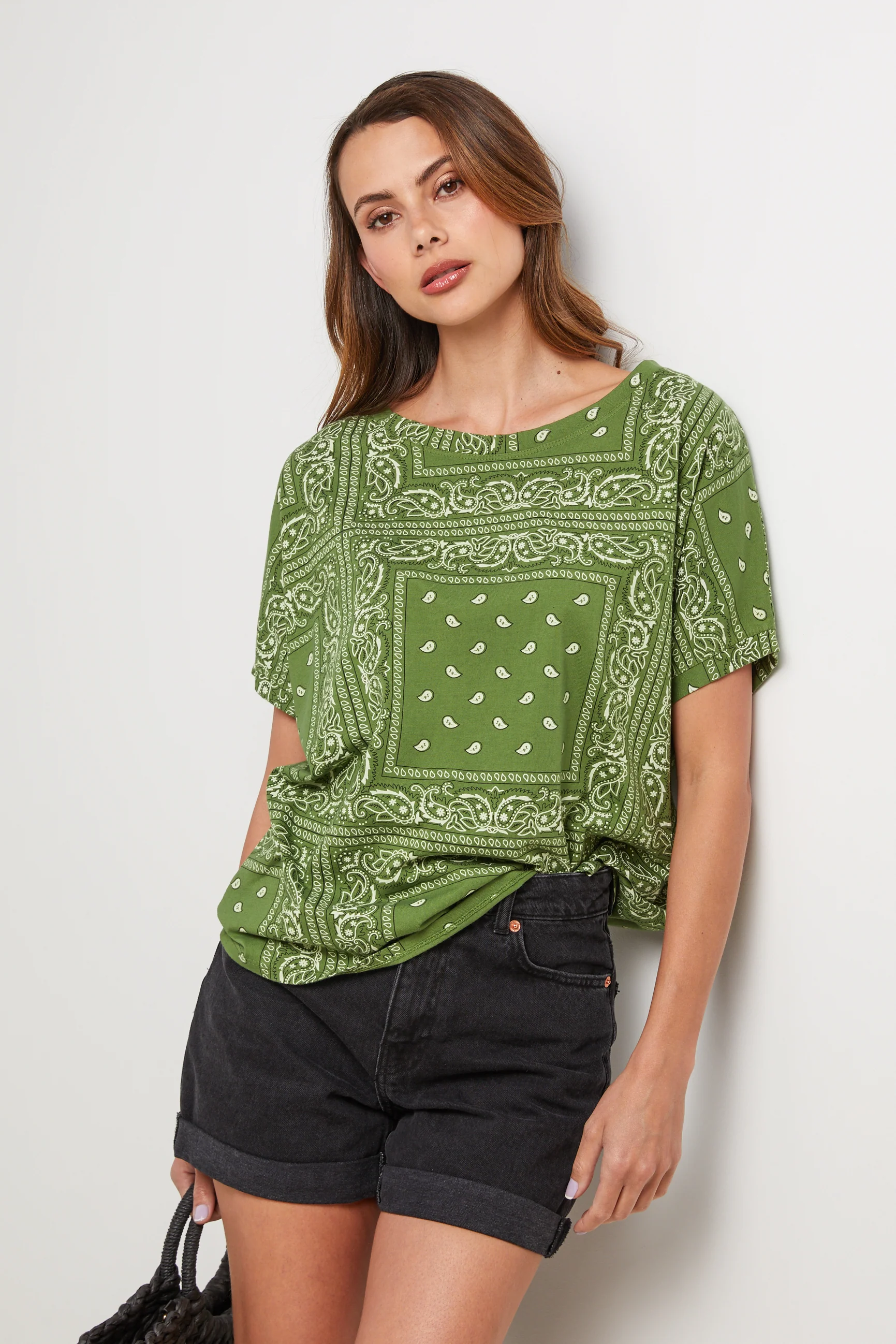T-Shirt Bandana - Vert - Femme - Image 4