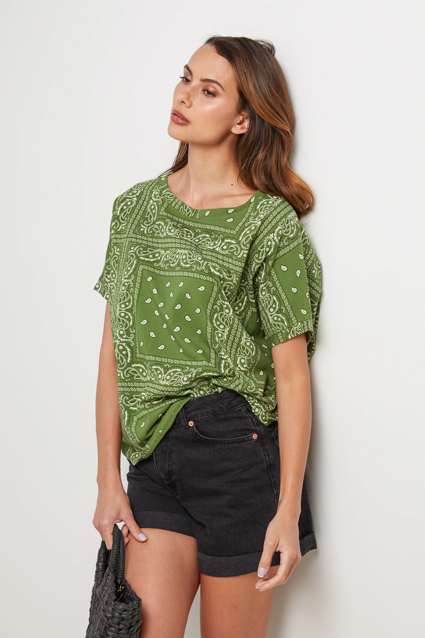T-Shirt Bandana - Vert - Femme - Image 5